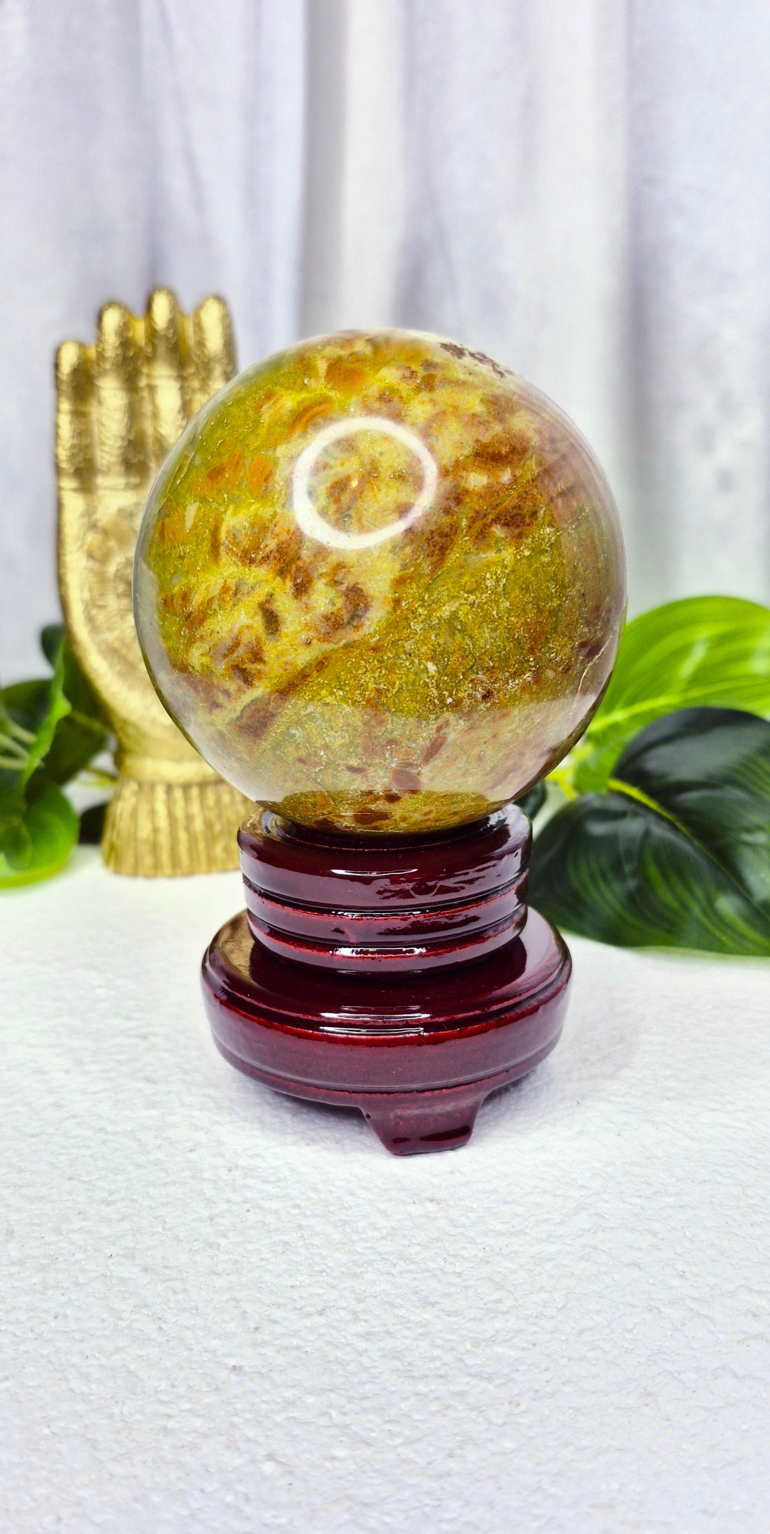 Madagascan Green Opal Sphere