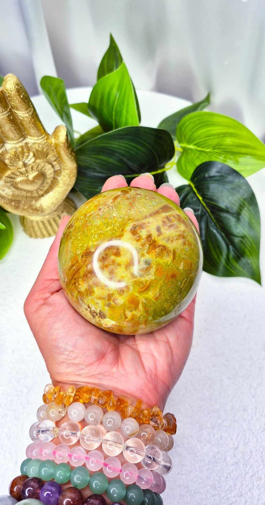 Madagascan Green Opal Sphere