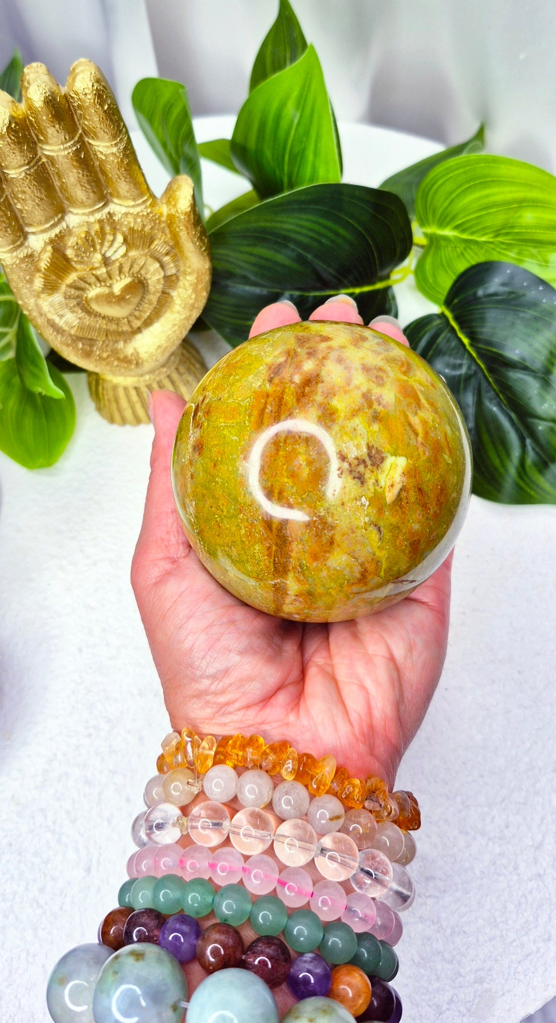 Madagascan Green Opal Sphere