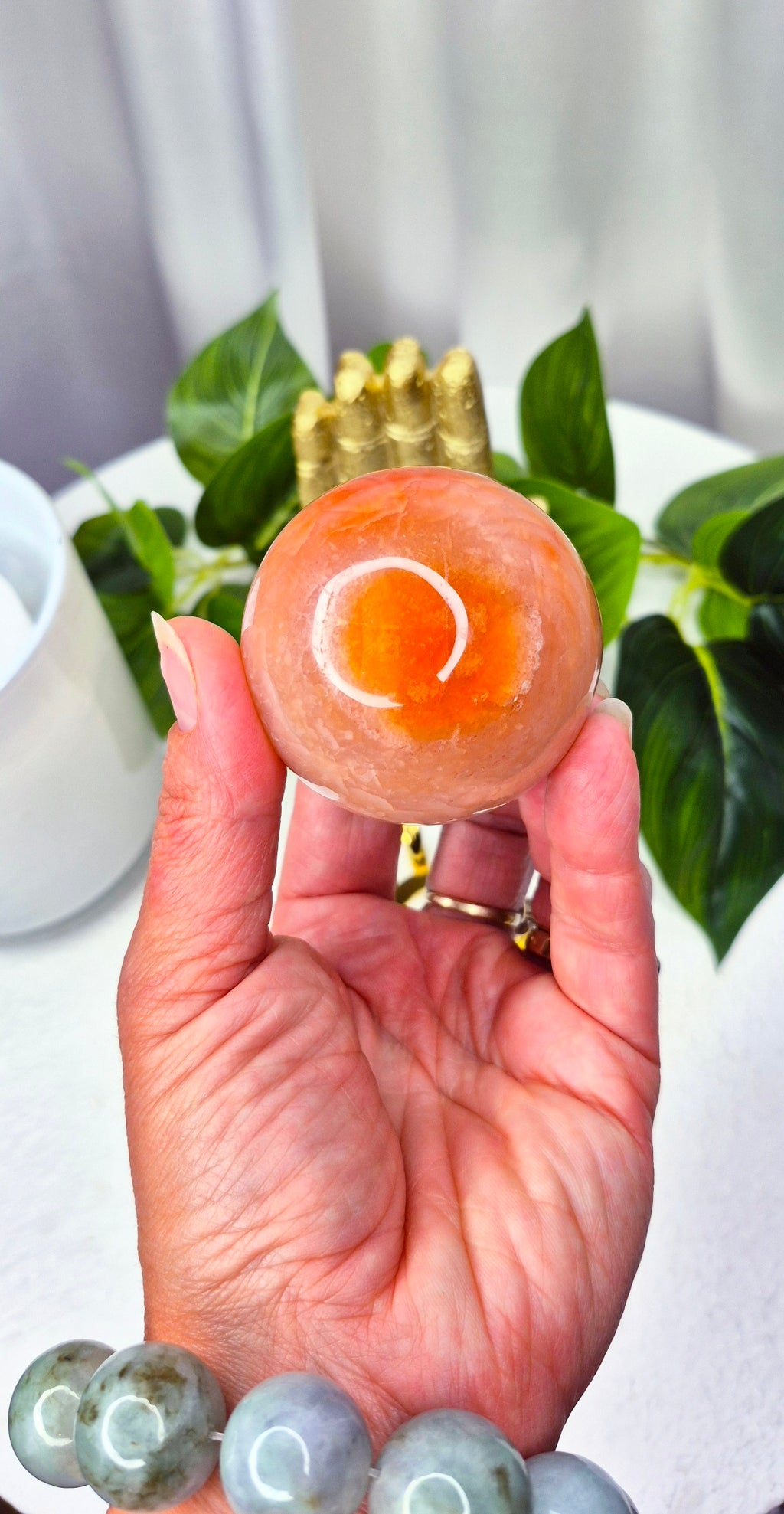 Carnelian Sphere on Stand