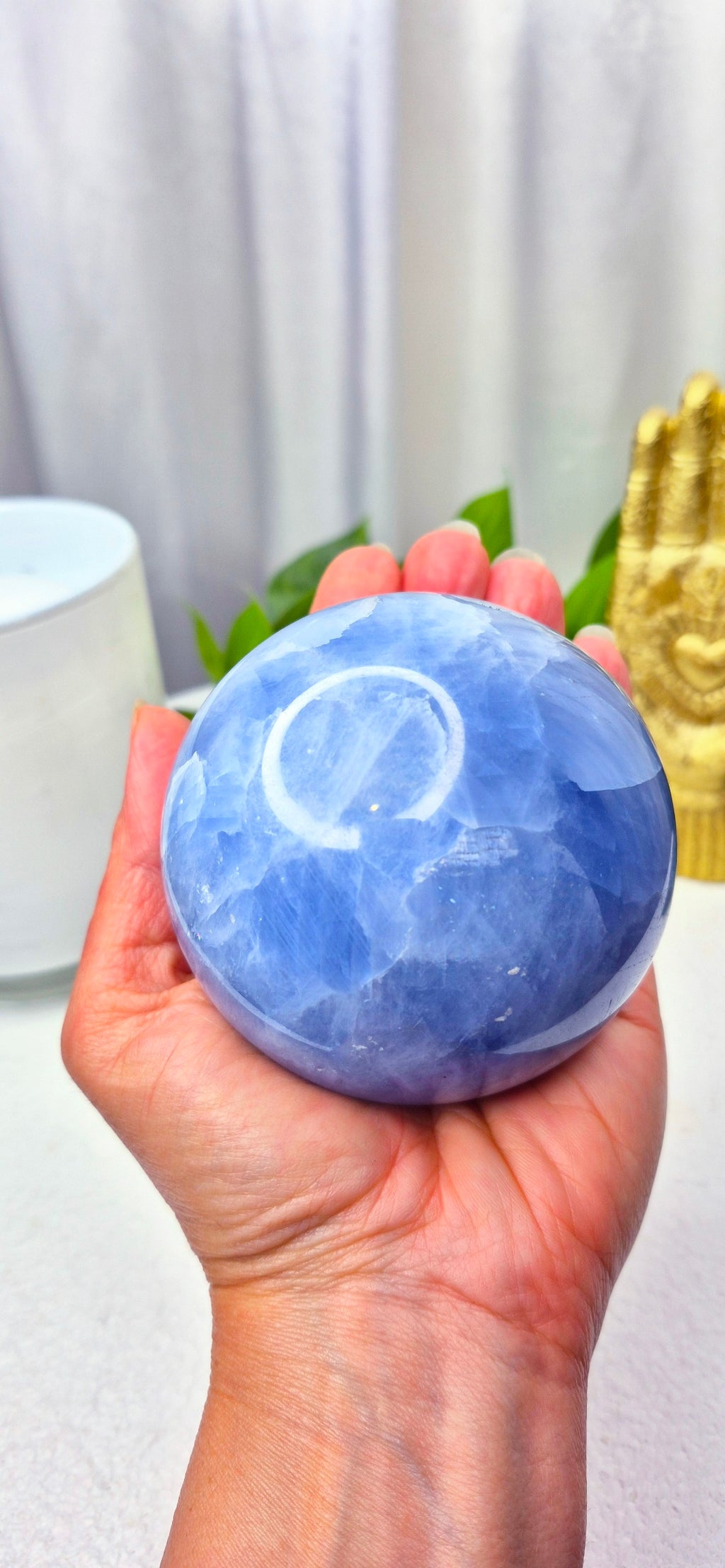Blue Calcite Sphere