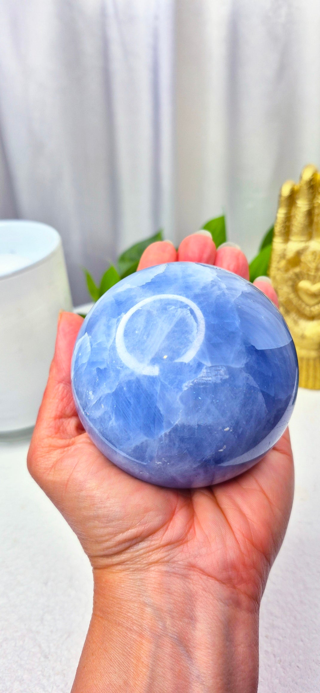Blue Calcite Sphere