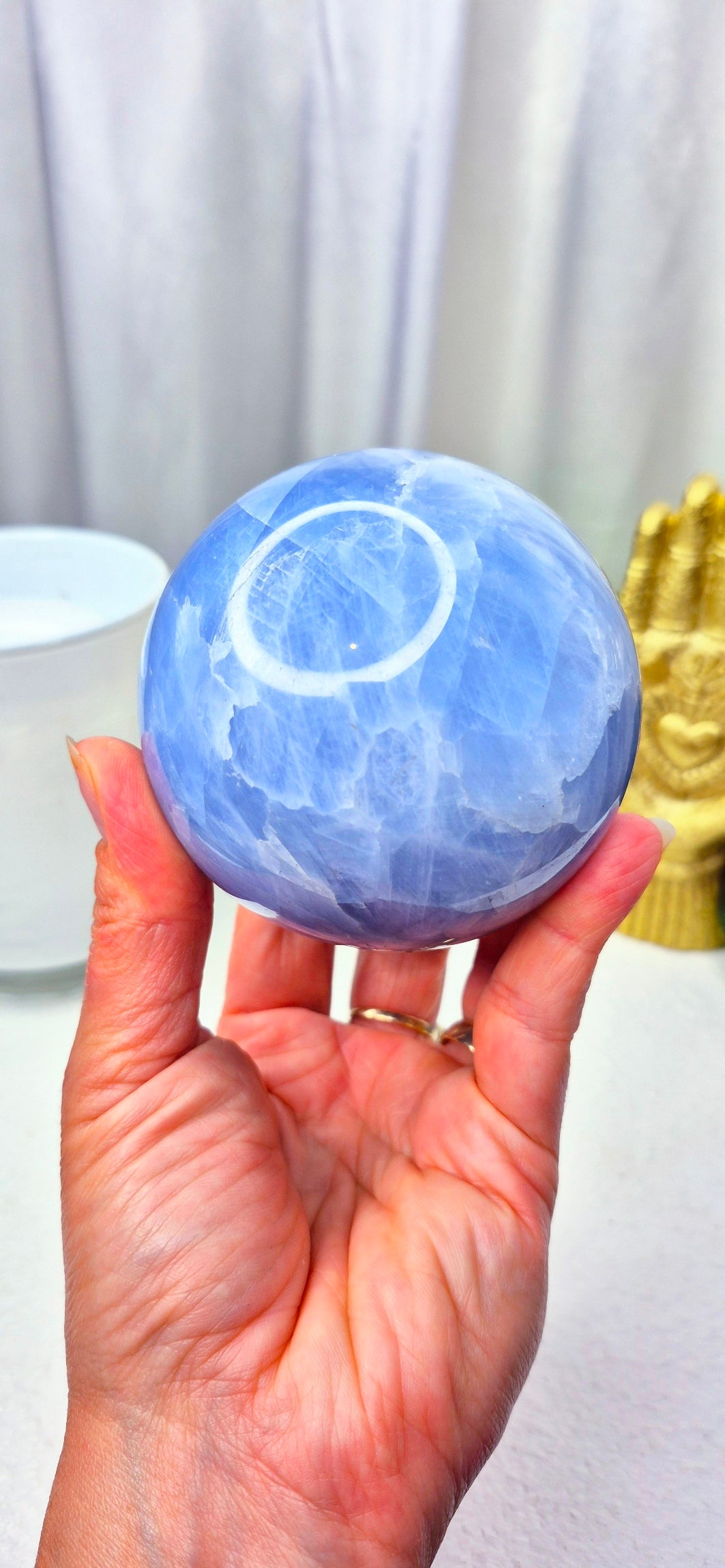 Blue Calcite Sphere