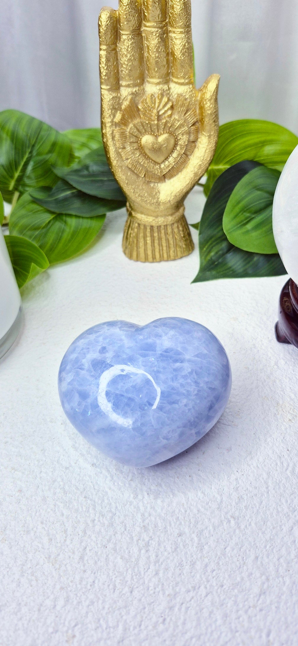 Blue Calcite Heart