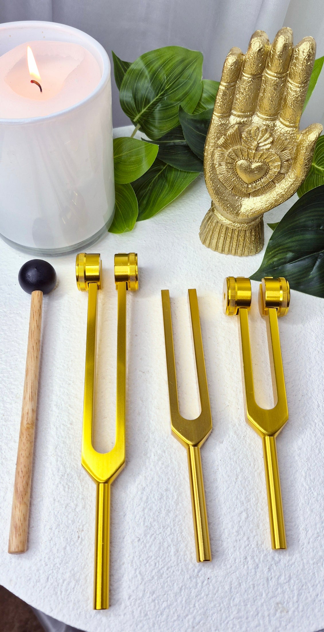 Deluxe Tuning Fork Set - Precision, Harmony & Healing (Gold)