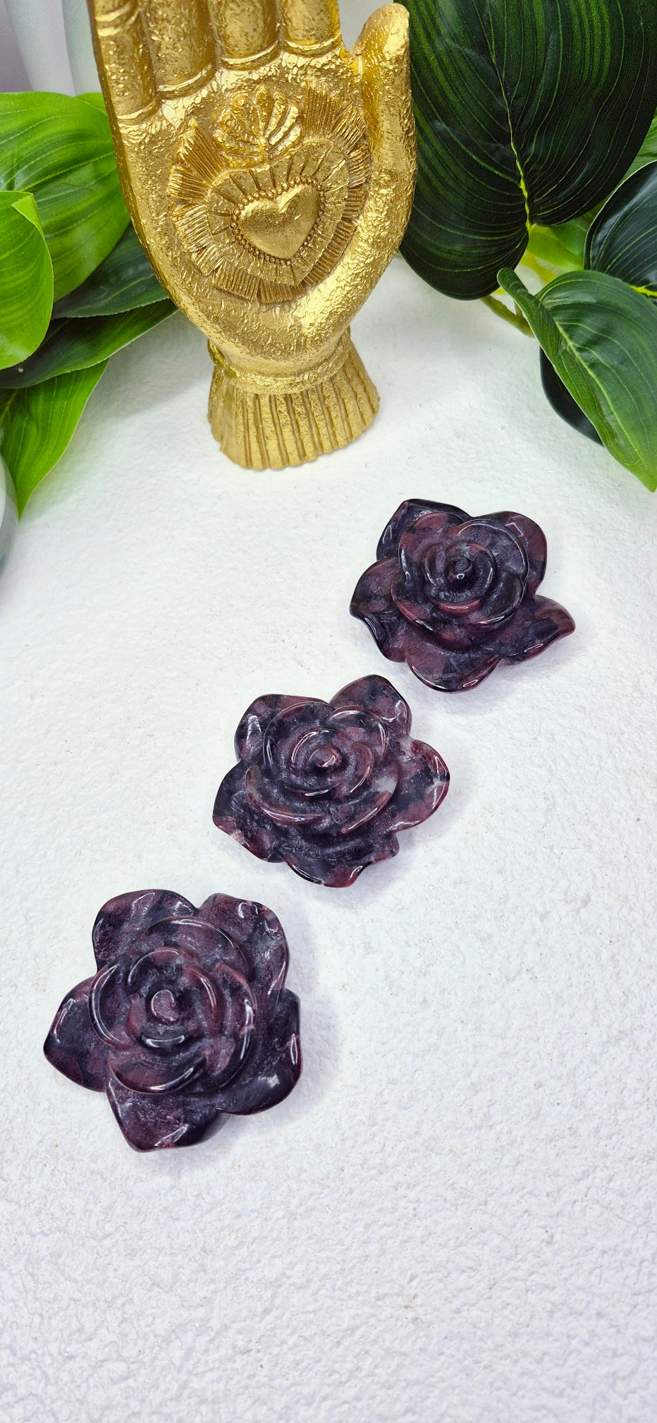 Garnet Rose Carving