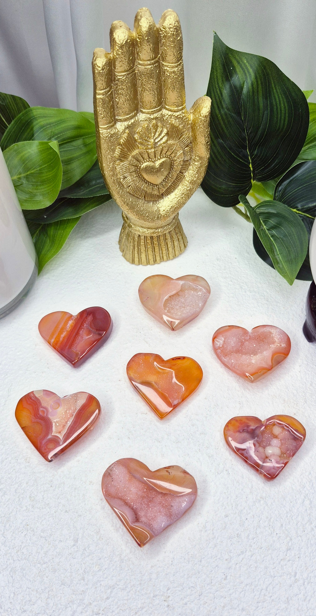 Sugar Druzy Carnelian Heart