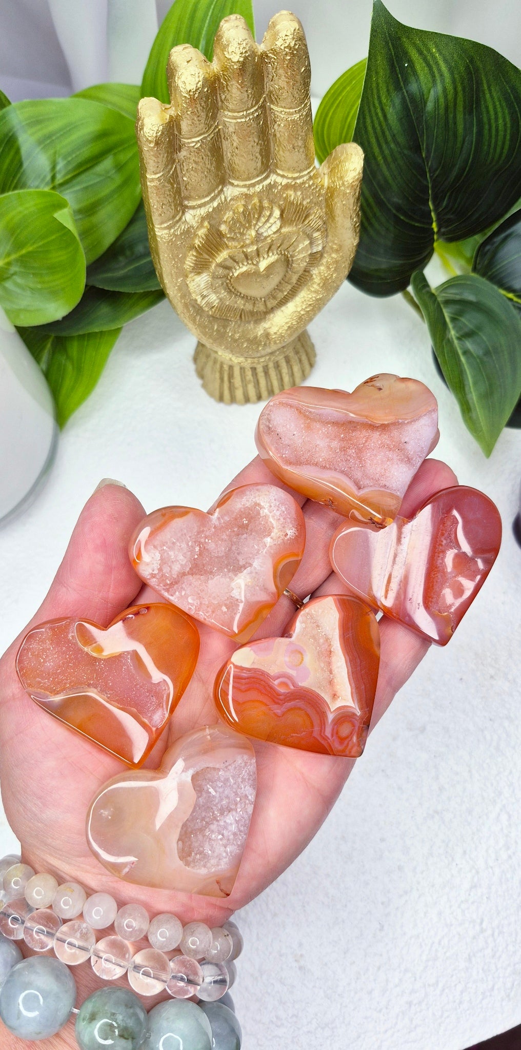 Sugar Druzy Carnelian Heart