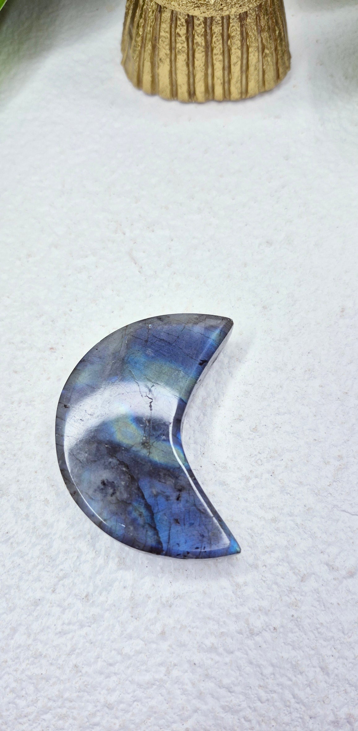 Labradorite Moon Carving