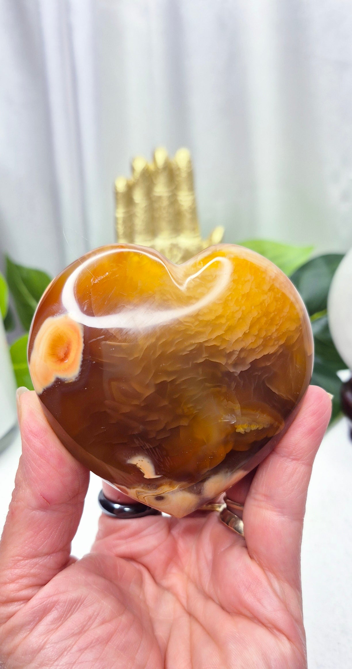 Carnelian Heart Carving #A