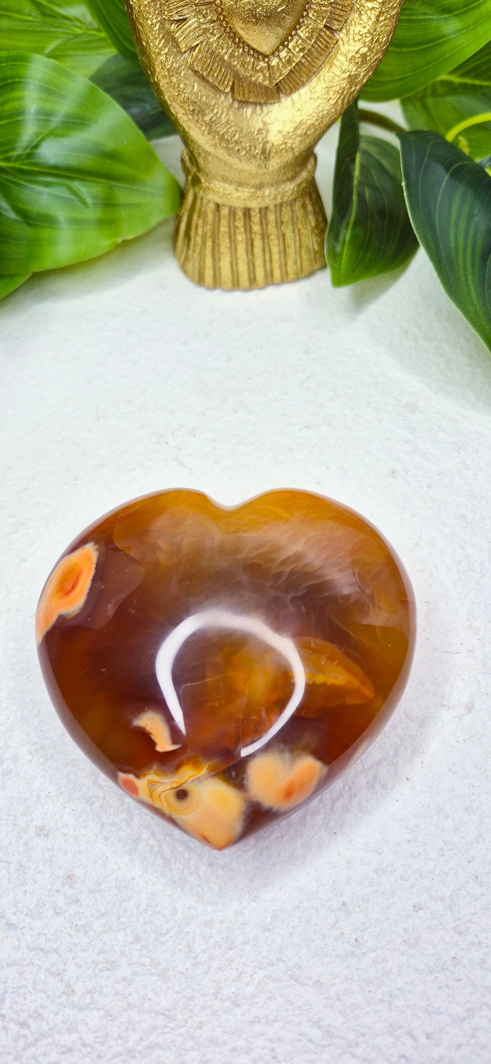 Carnelian Heart Carving #A
