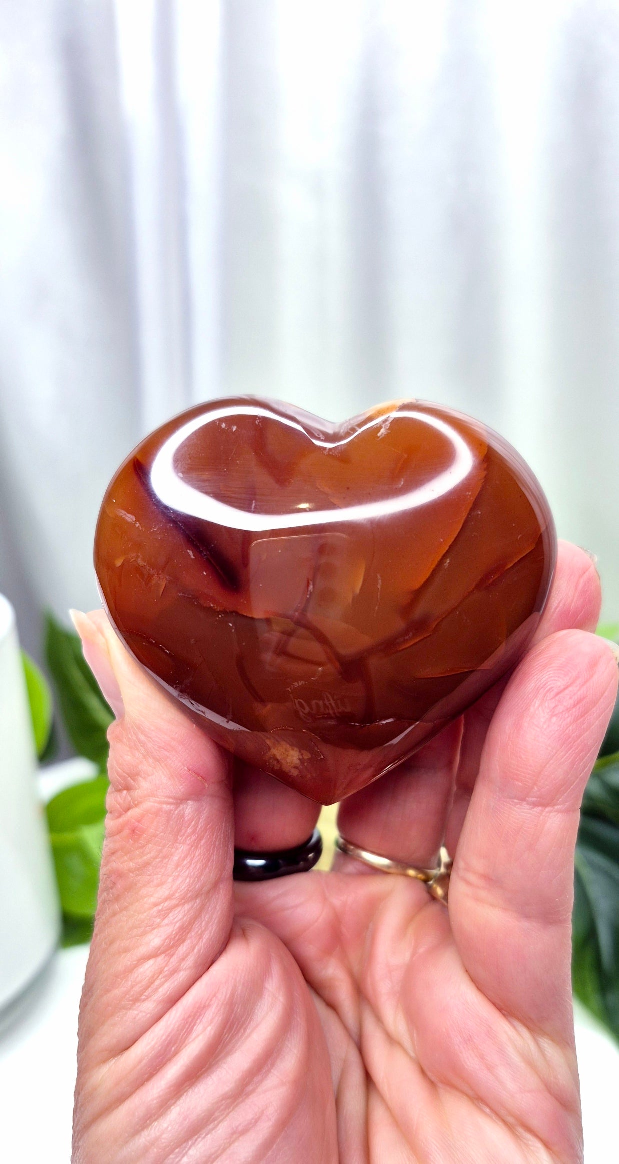 Carnelian Heart Carving