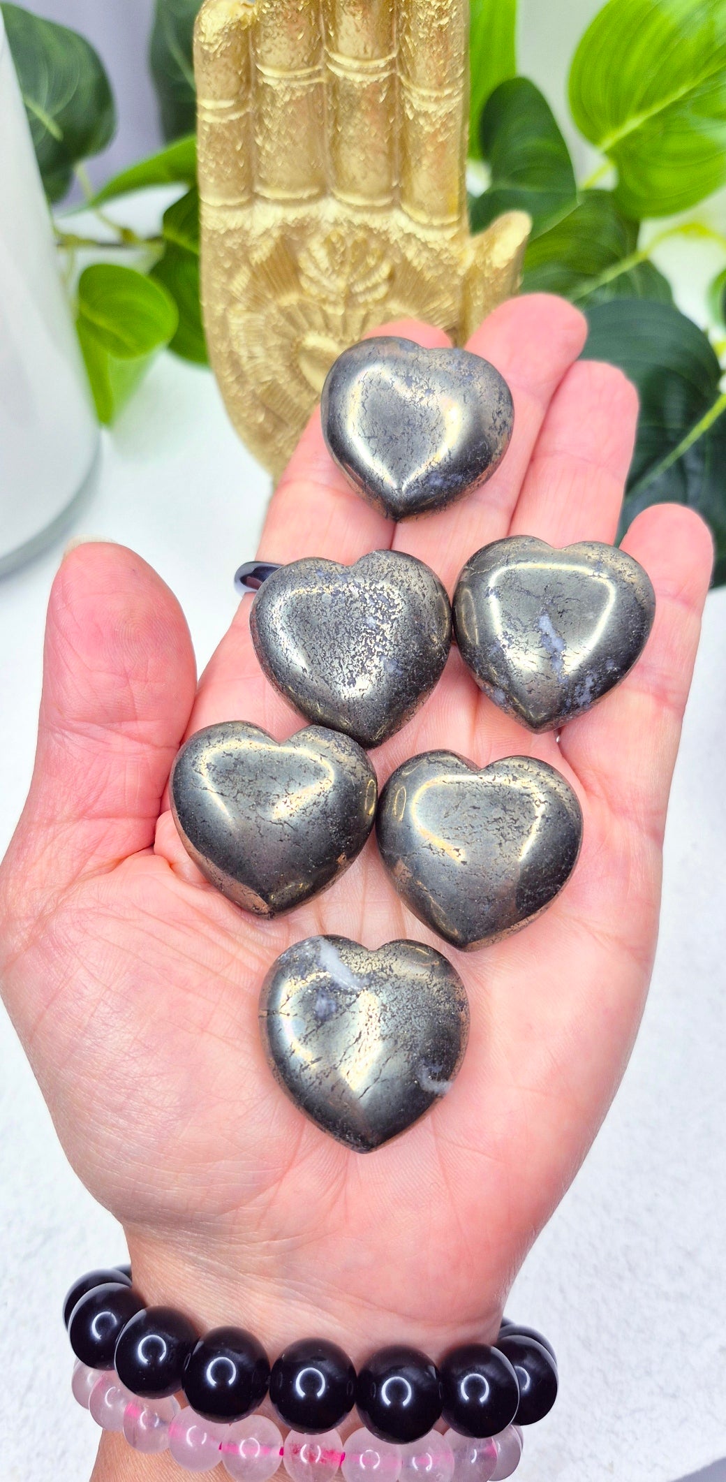 Pyrite Heart Carvings