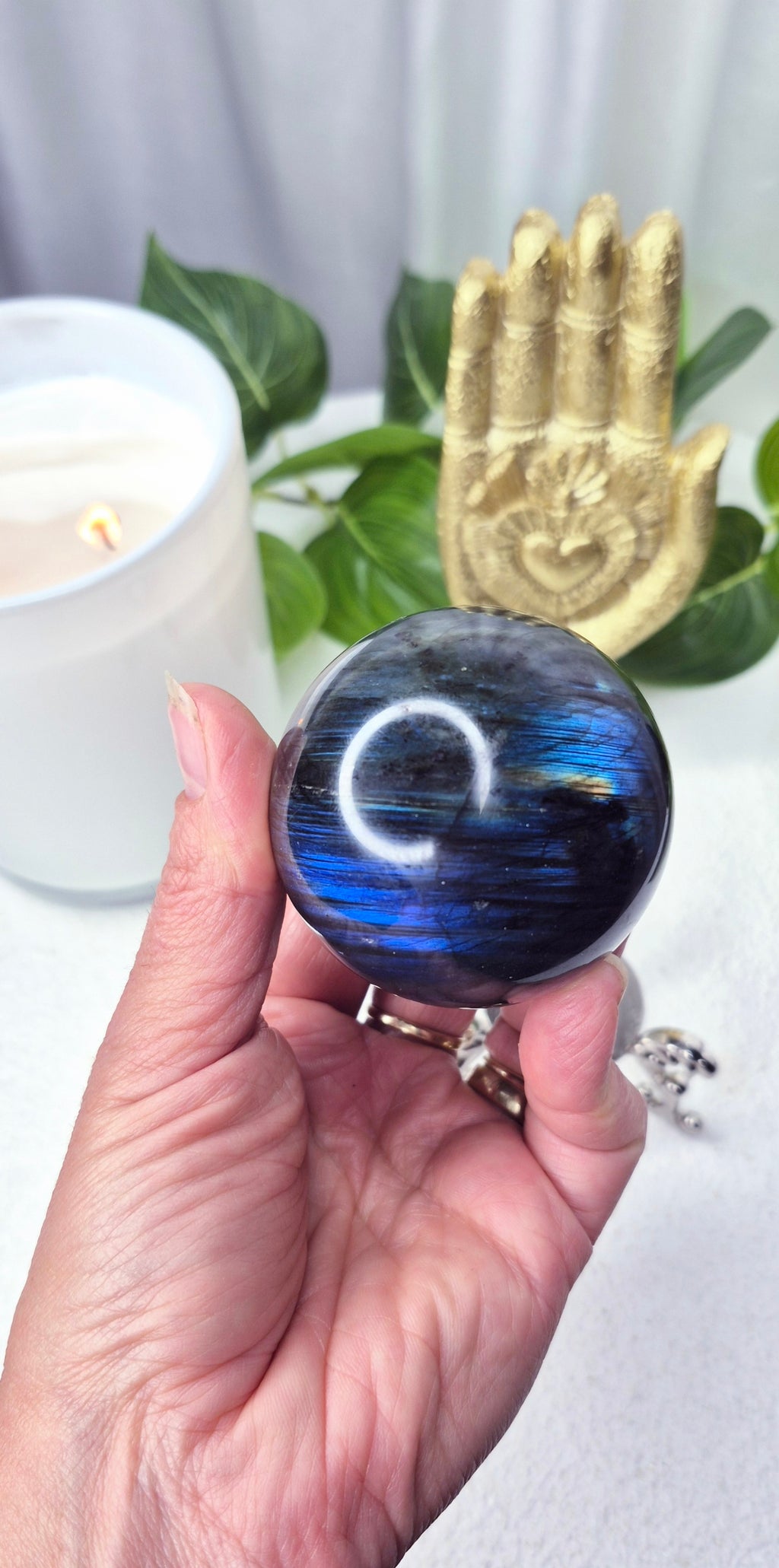 labradorite sphere on Stand #B