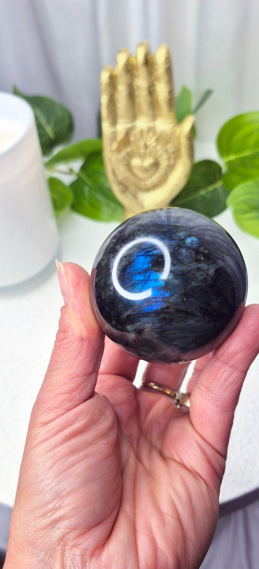 Labradorite sphere on Stand #C