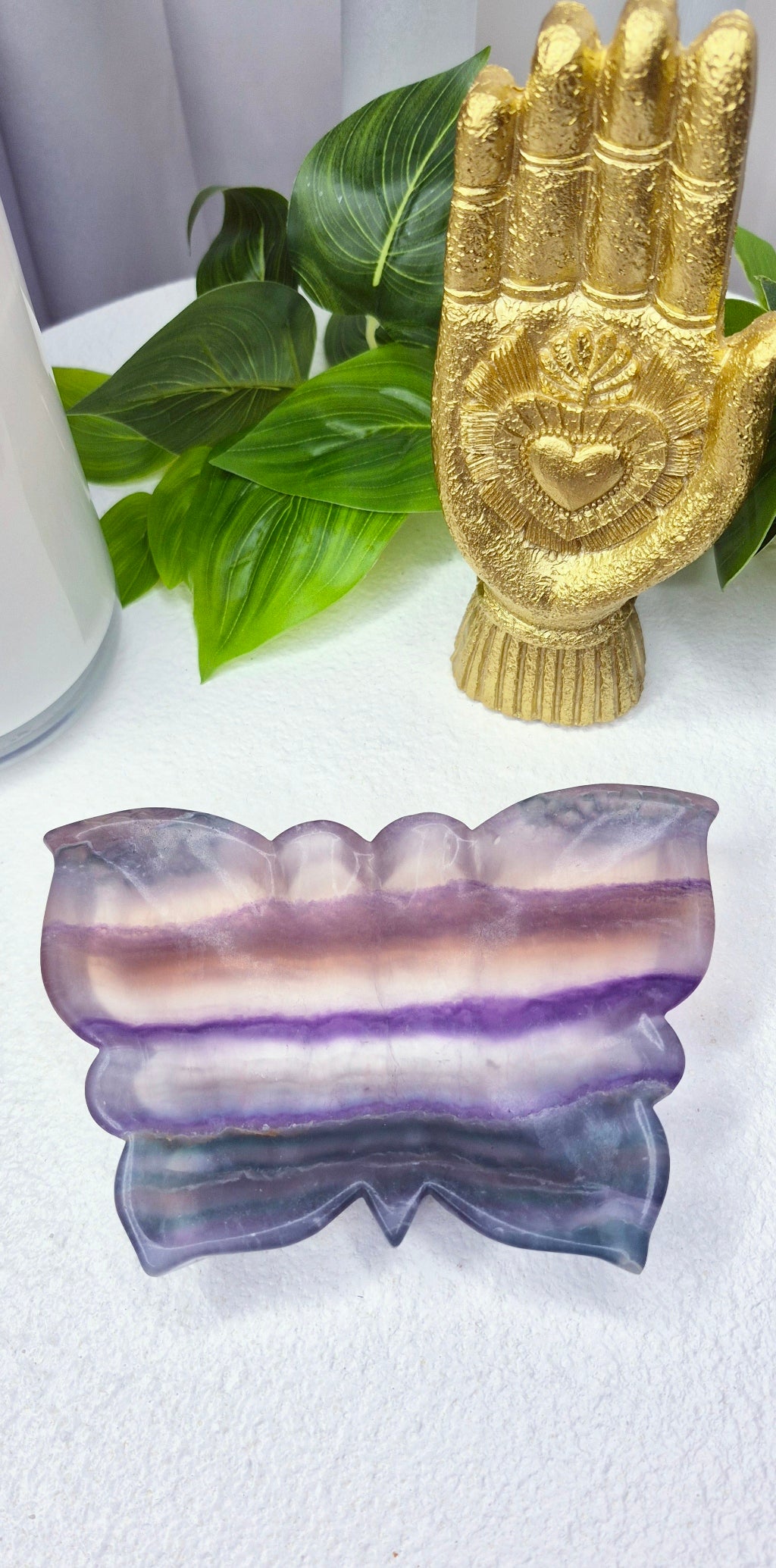 Rainbow Fluorite Butterfly Bowl