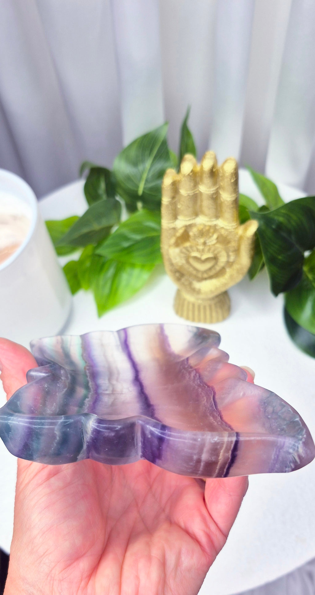 Rainbow Fluorite Butterfly Bowl