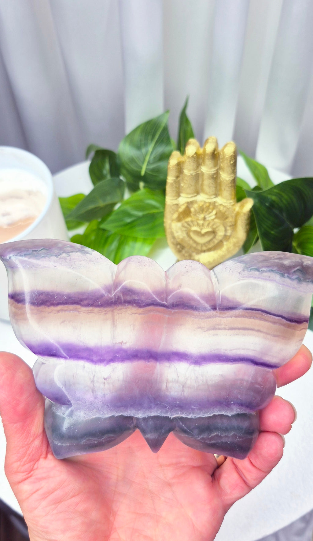 Rainbow Fluorite Butterfly Bowl