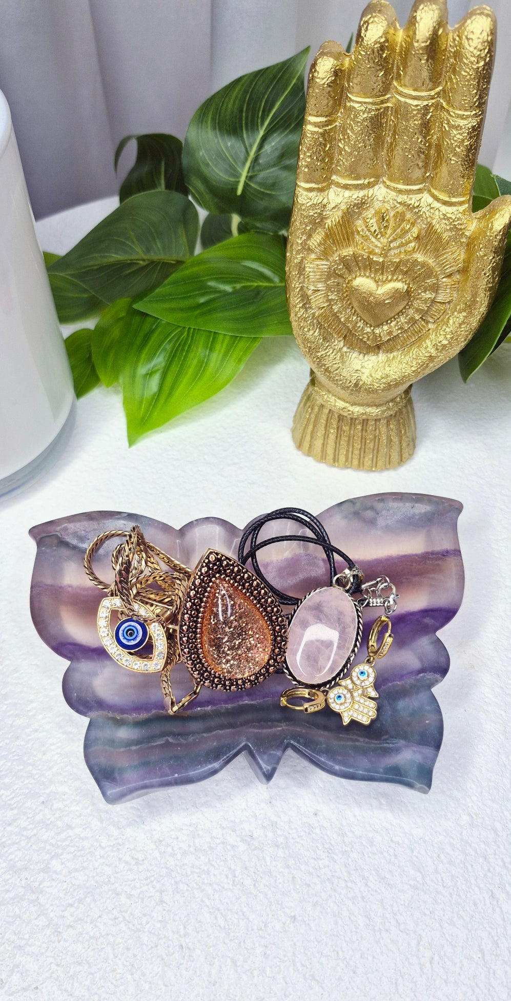Rainbow Fluorite Butterfly Bowl
