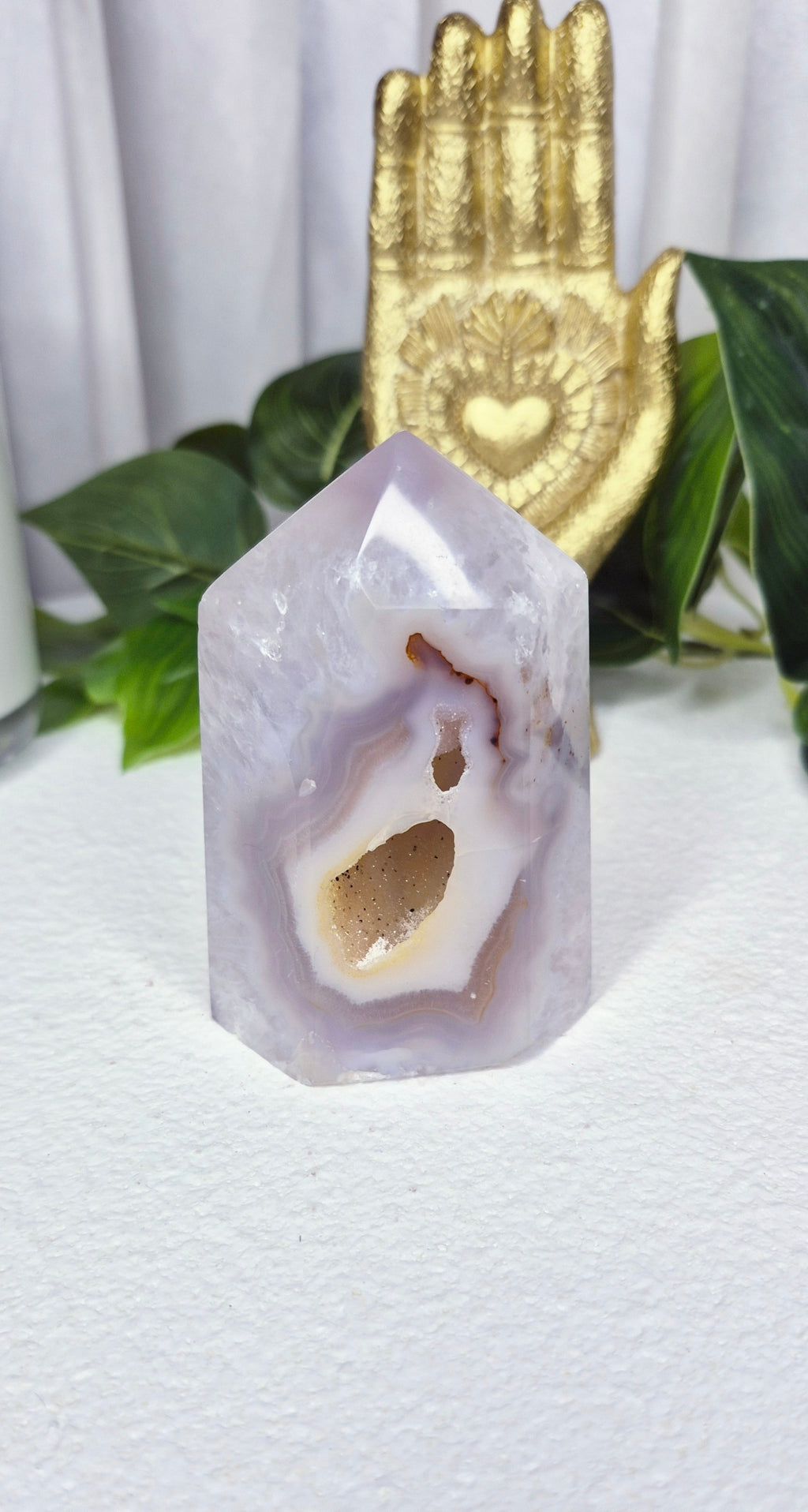 Druzy Agate Geode Polished Point