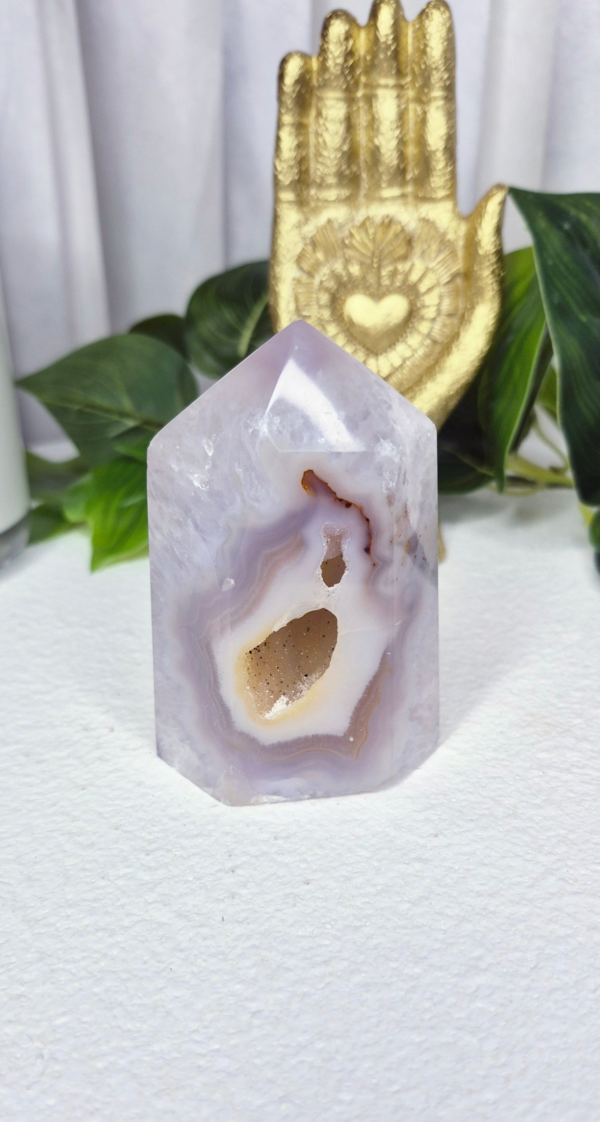 Druzy Agate Geode Polished Point