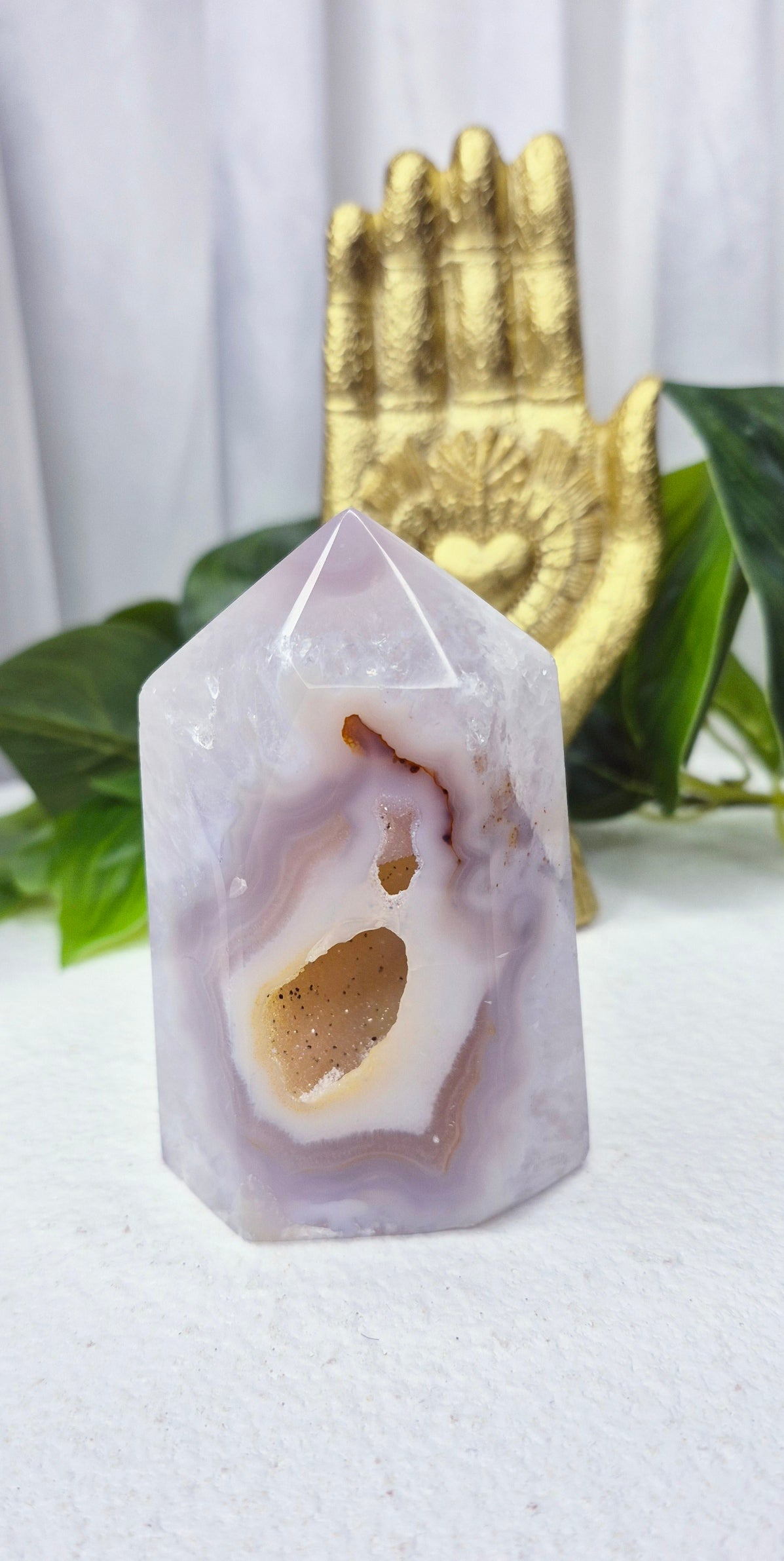 Druzy Agate Geode Polished Point