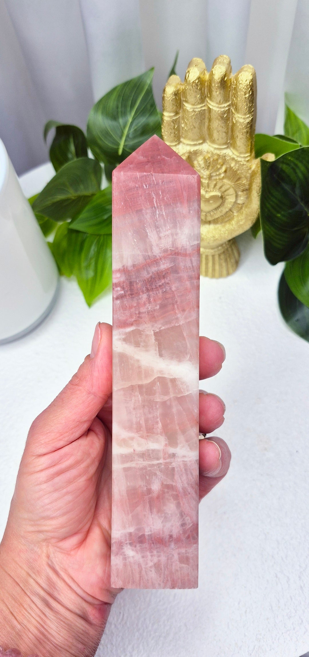 Rose Calcite Tower