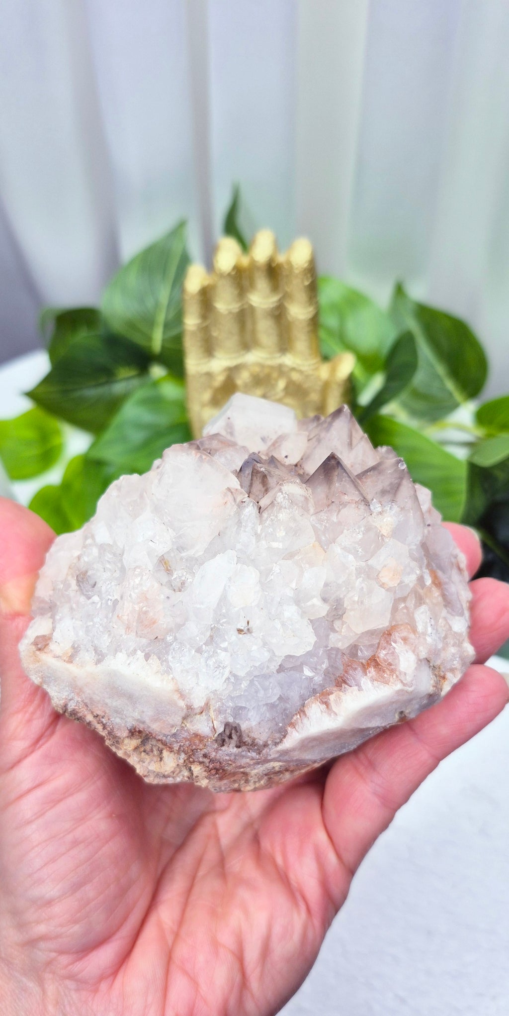 Natural Smoky Quartz Cluster Specimen