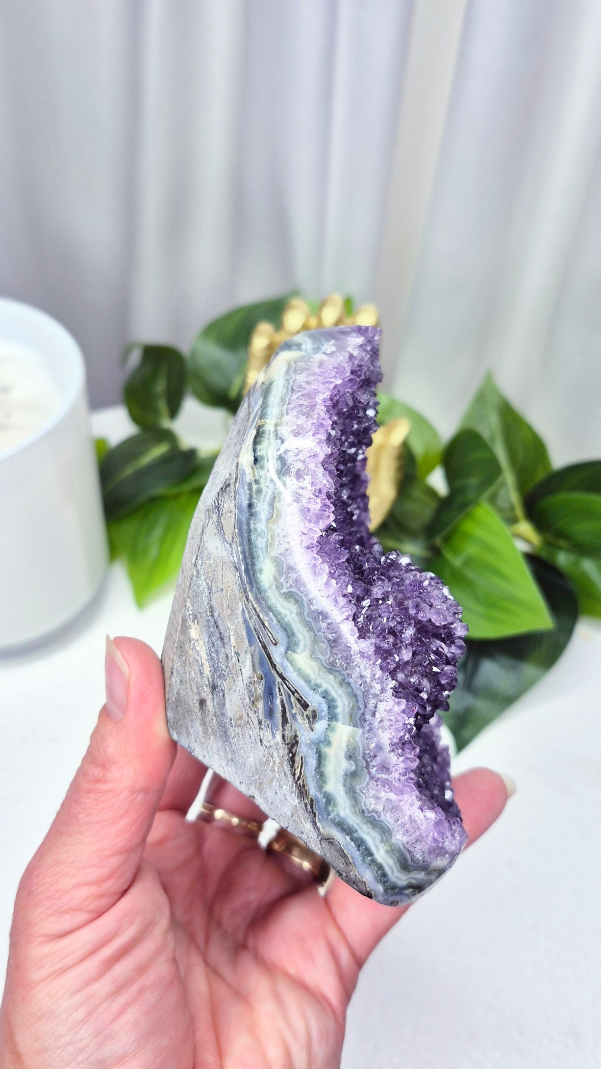 New Release A Grade Amethyst Geode Cut Base