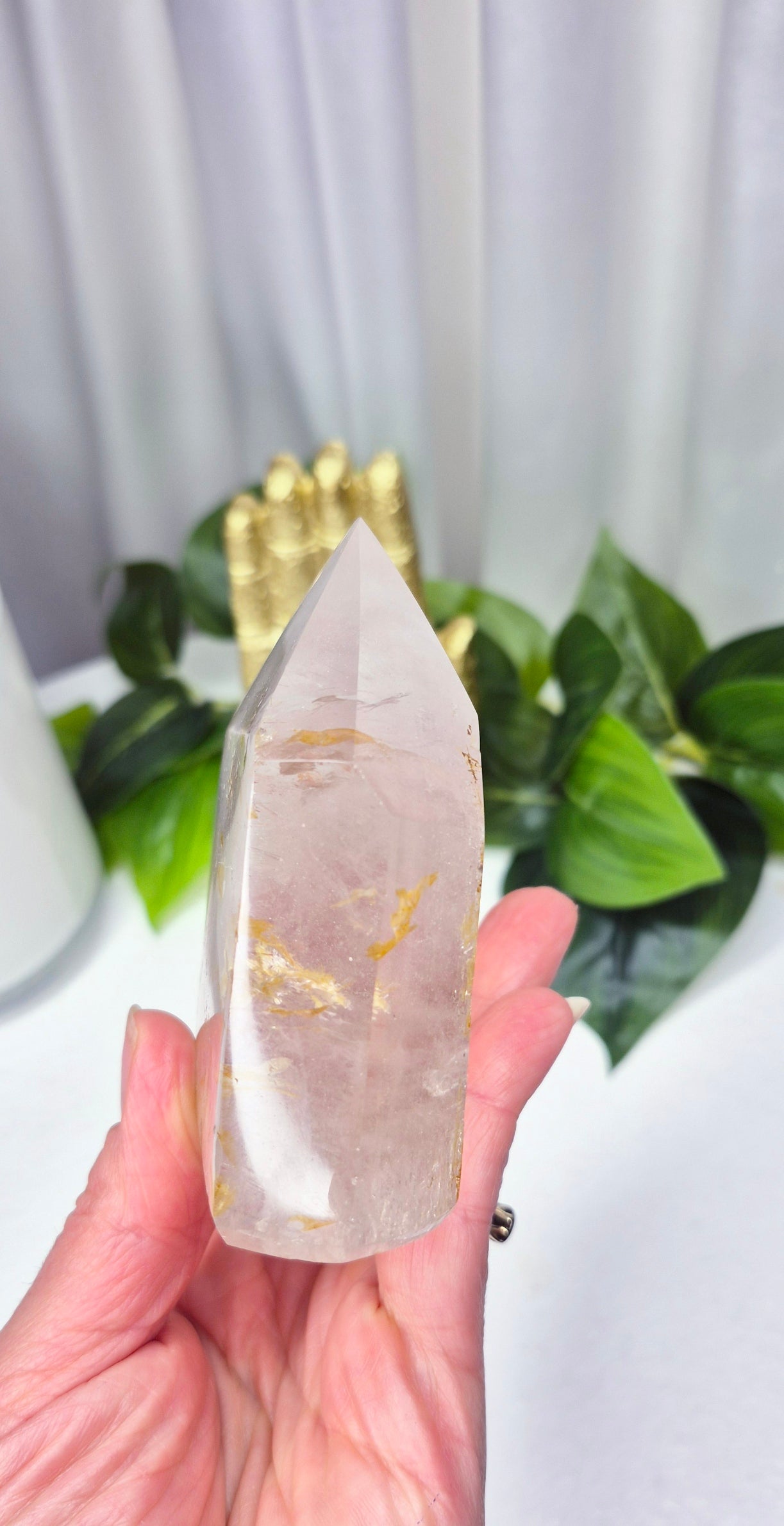 Madagascan Included Quartz/Golden Healer Point #B