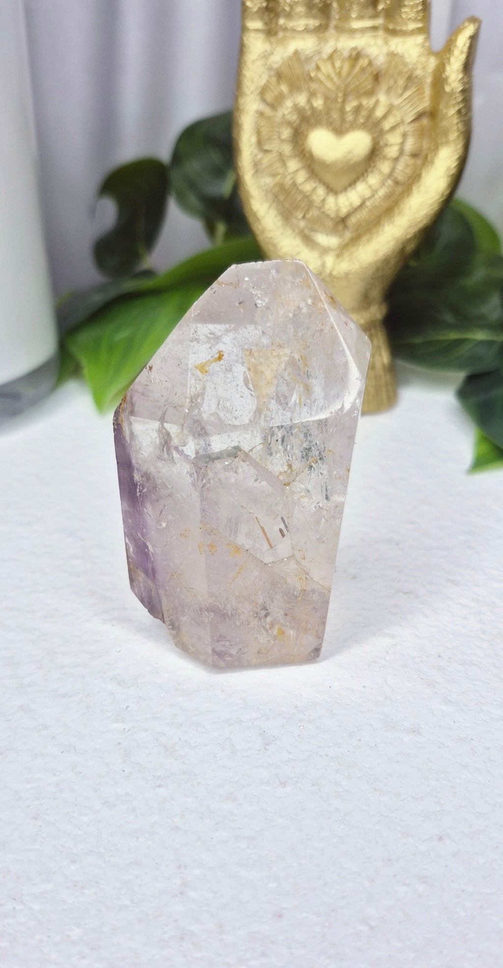 Madagascan Included Quartz Point with Amethyst/Golden Healer #I