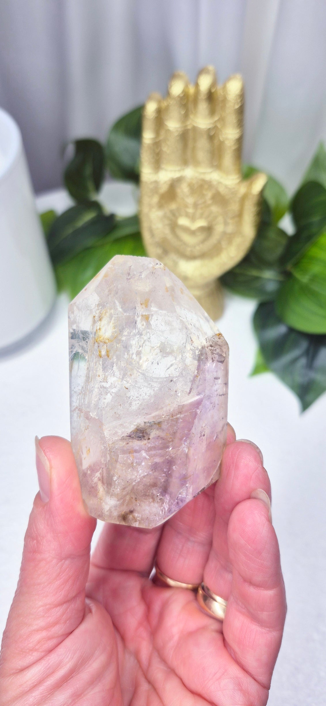 Madagascan Included Quartz Point with Amethyst/Golden Healer #I