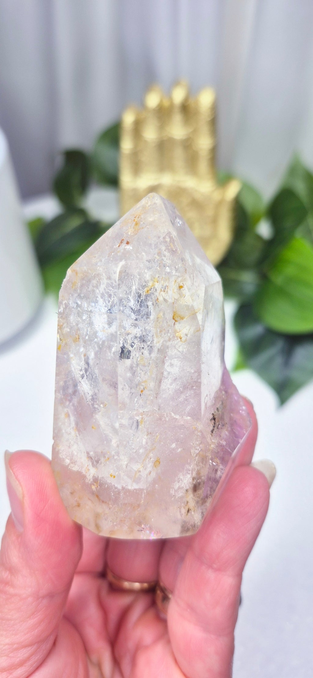 Madagascan Included Quartz Point with Amethyst/Golden Healer #I