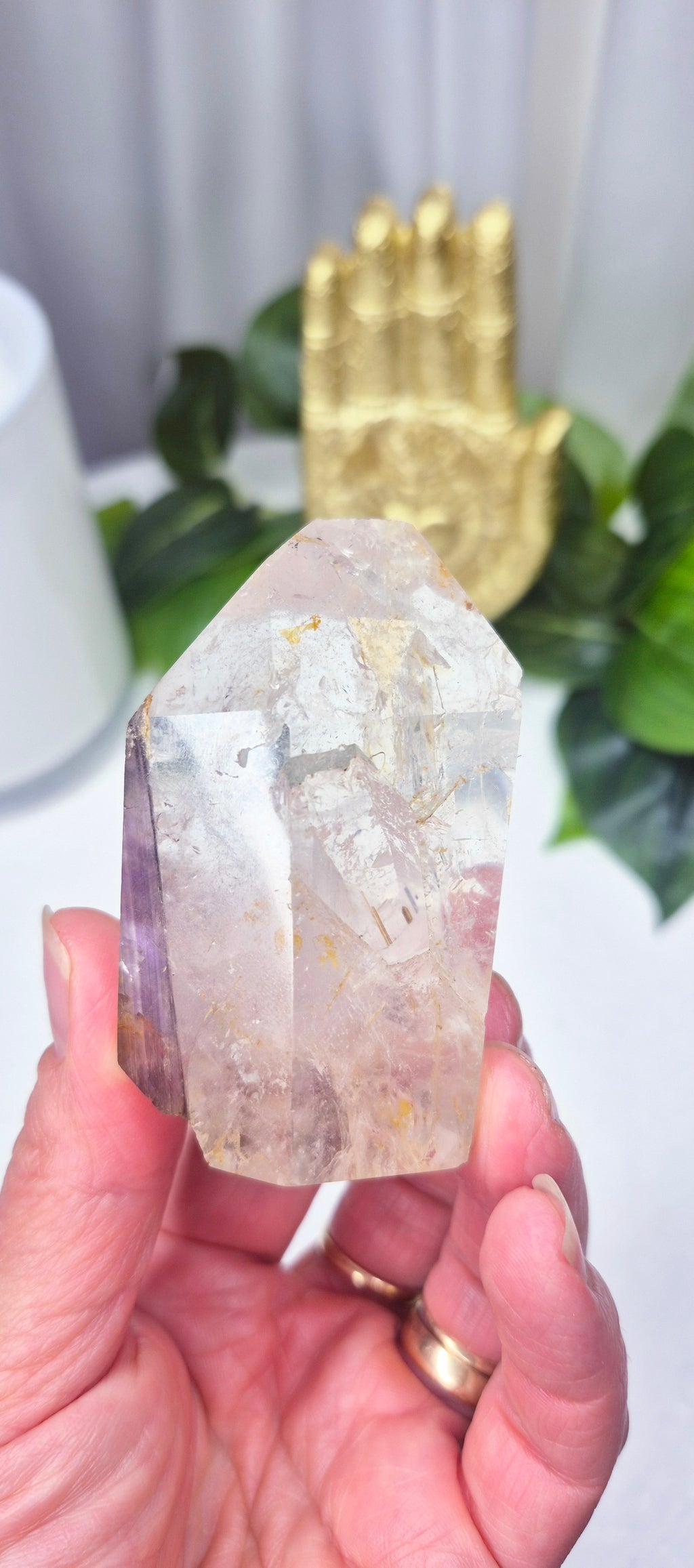 Madagascan Included Quartz Point with Amethyst/Golden Healer #I