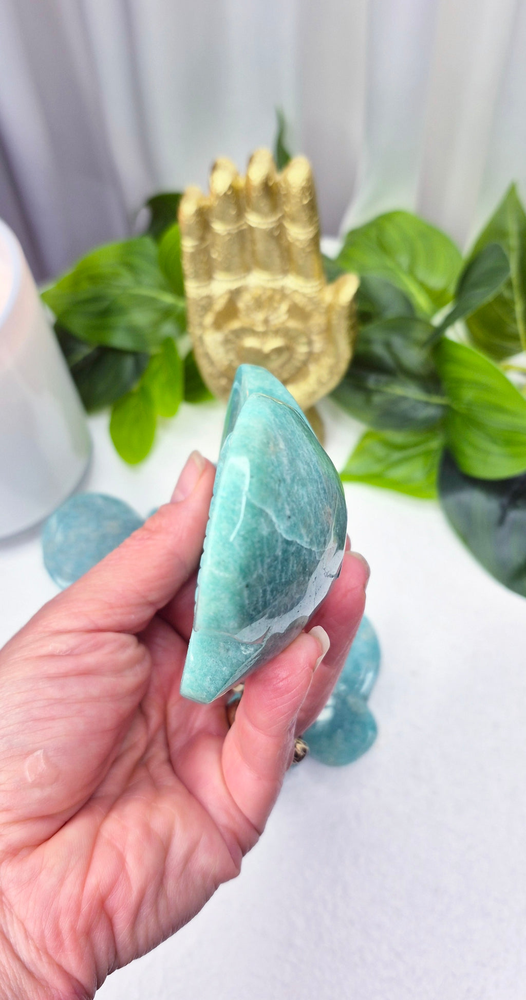 Amazonite 3D Butterfly Carving