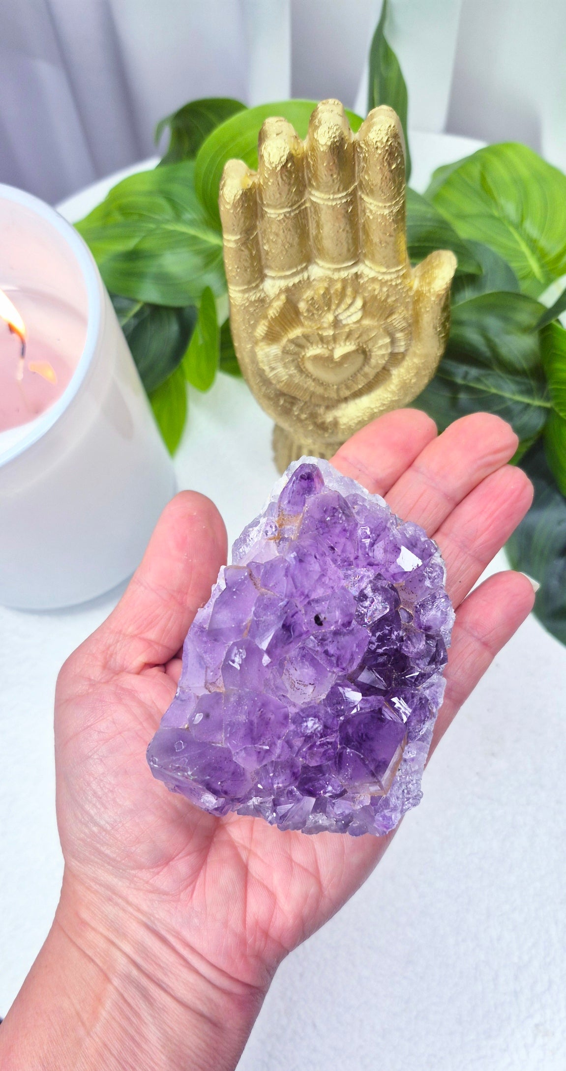 Raw Brazilian Amethyst Cluster #D