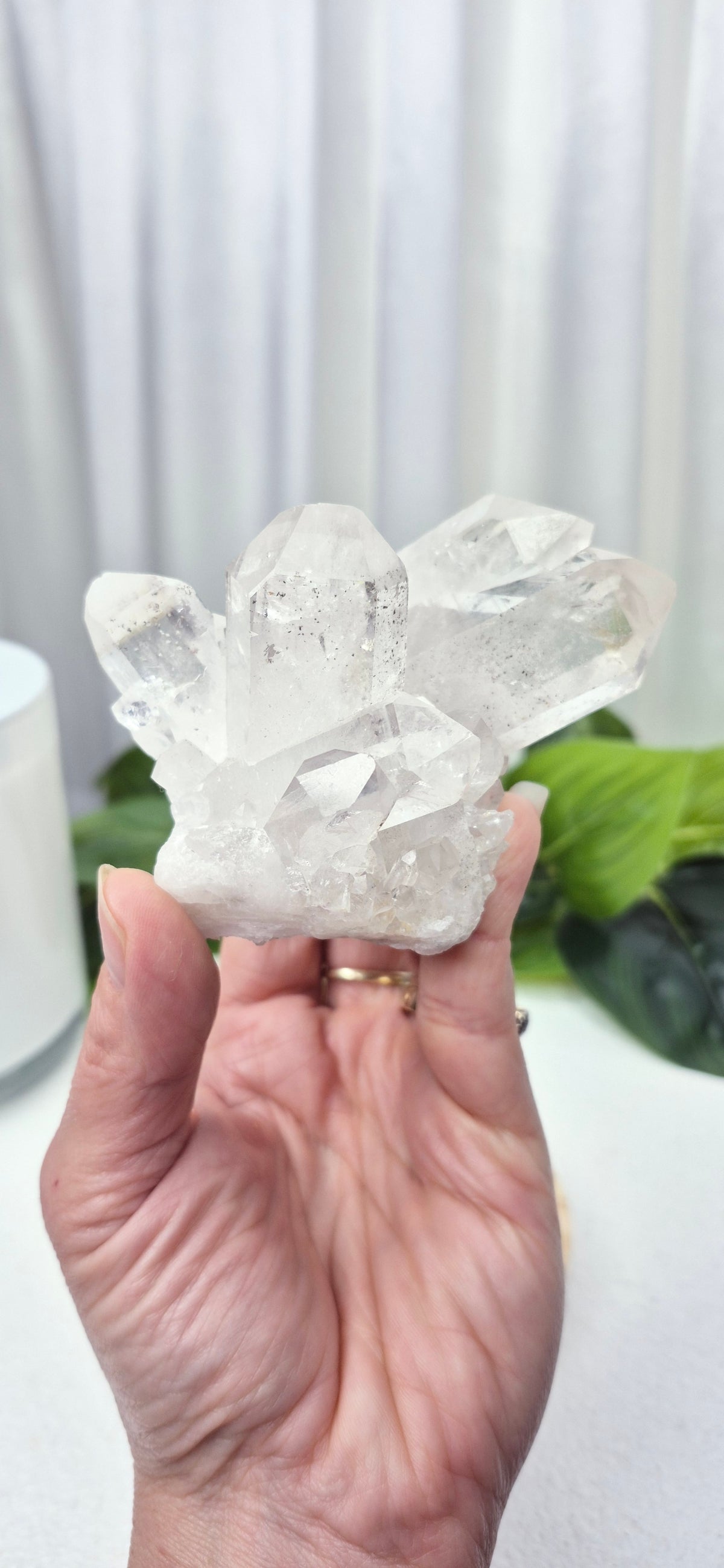 Terminated Included Clear Quartz Cluster