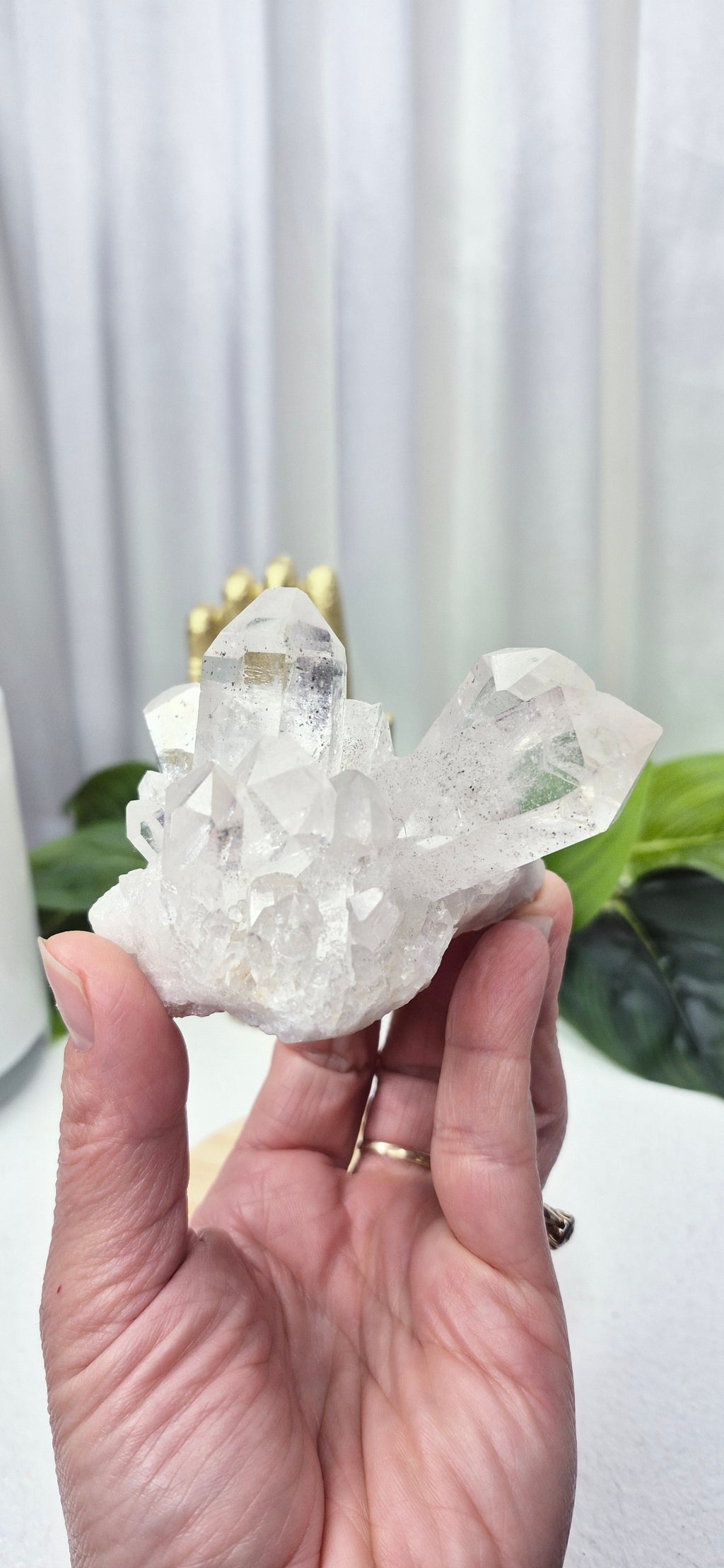 Terminated Included Clear Quartz Cluster