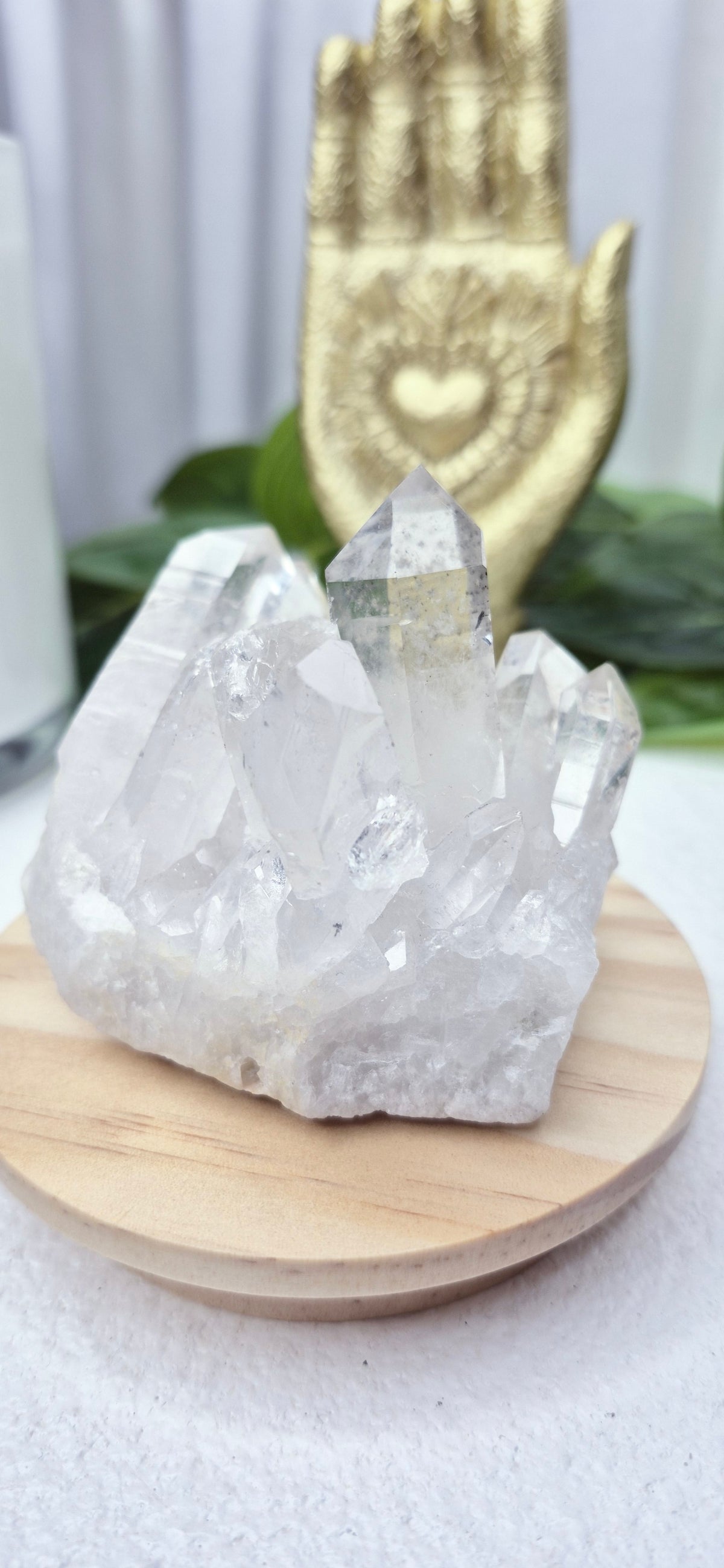 Terminated Included Clear Quartz Cluster