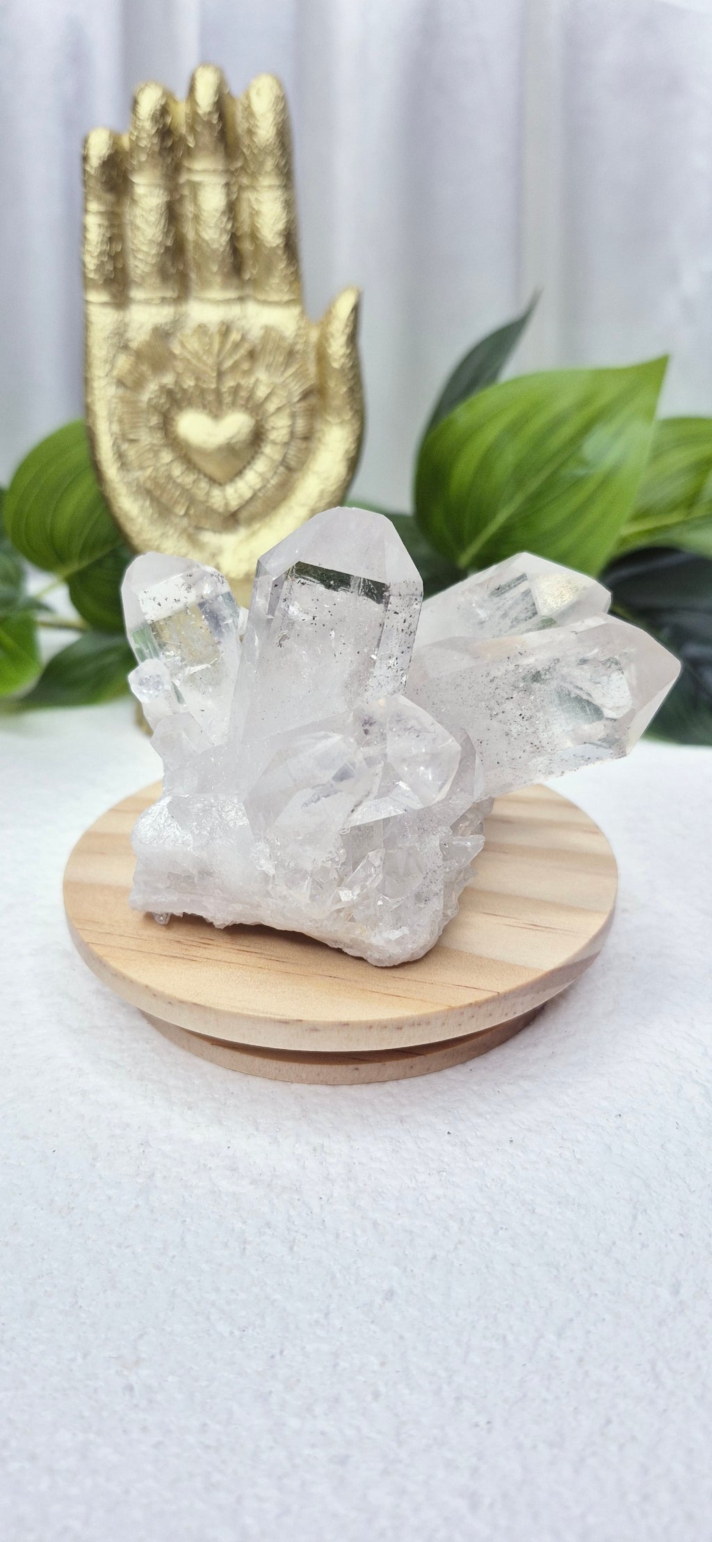 Terminated Included Clear Quartz Cluster