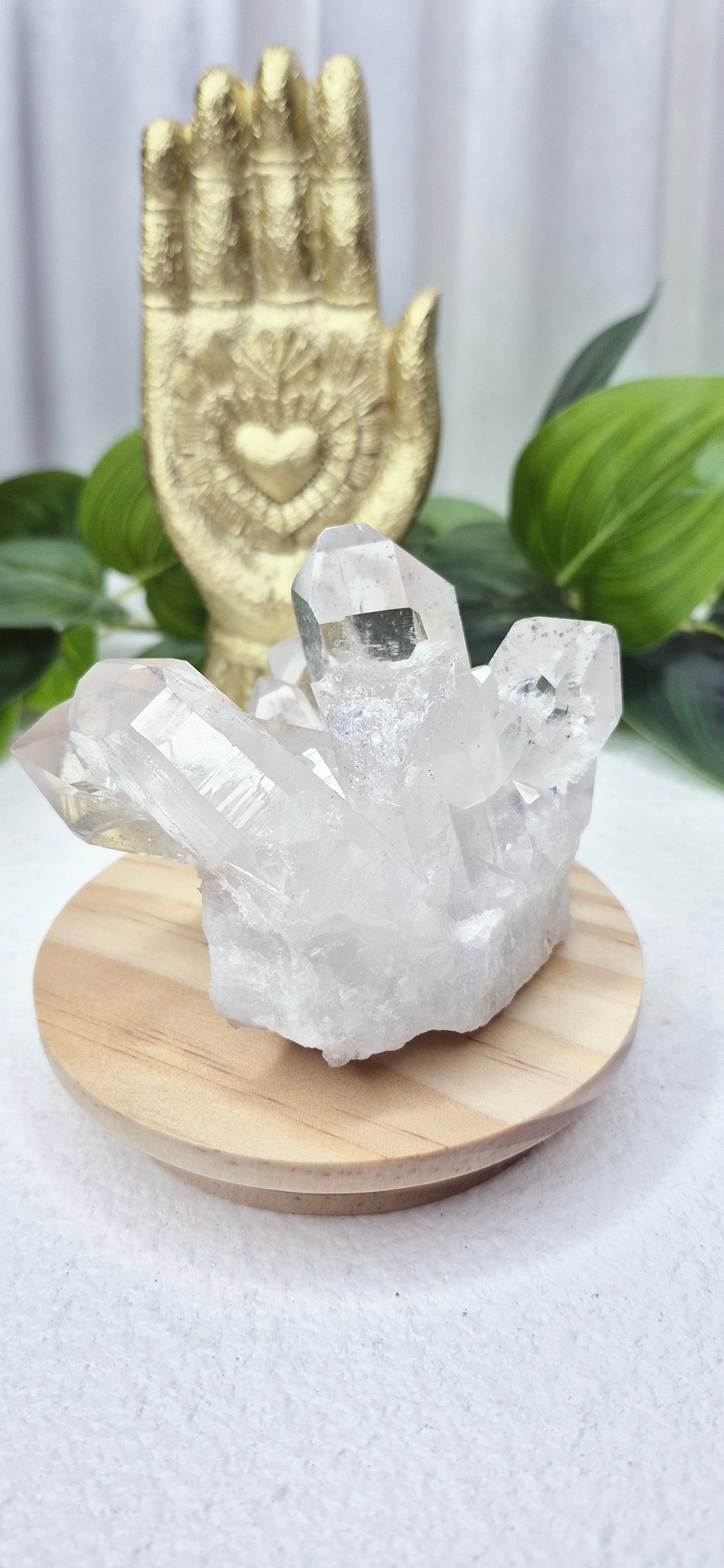 Terminated Included Clear Quartz Cluster