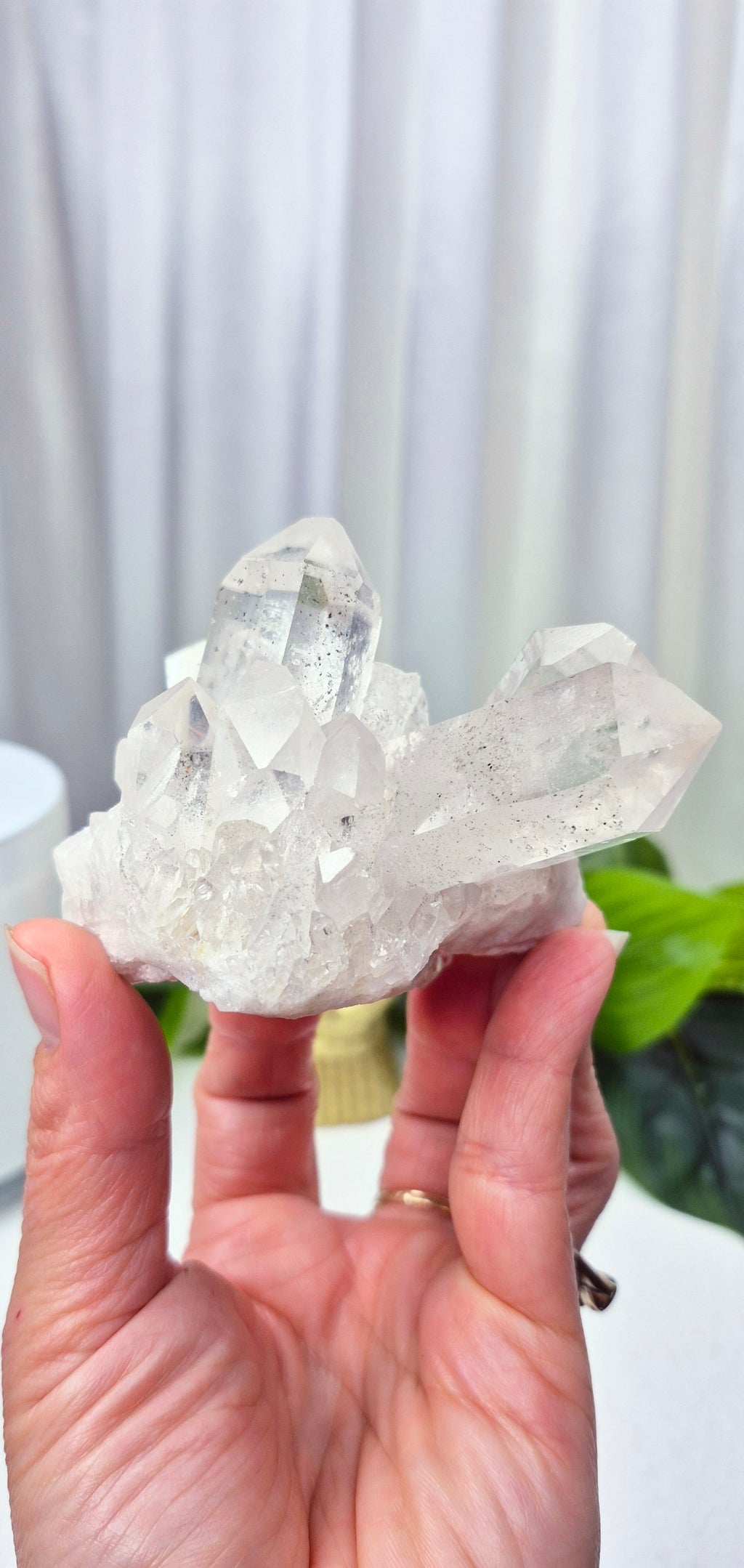 Terminated Included Clear Quartz Cluster