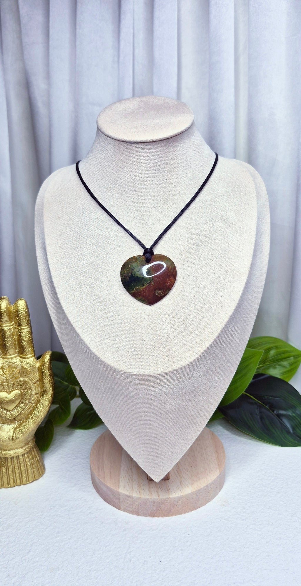 Ocean Jasper Heart Pendant #B