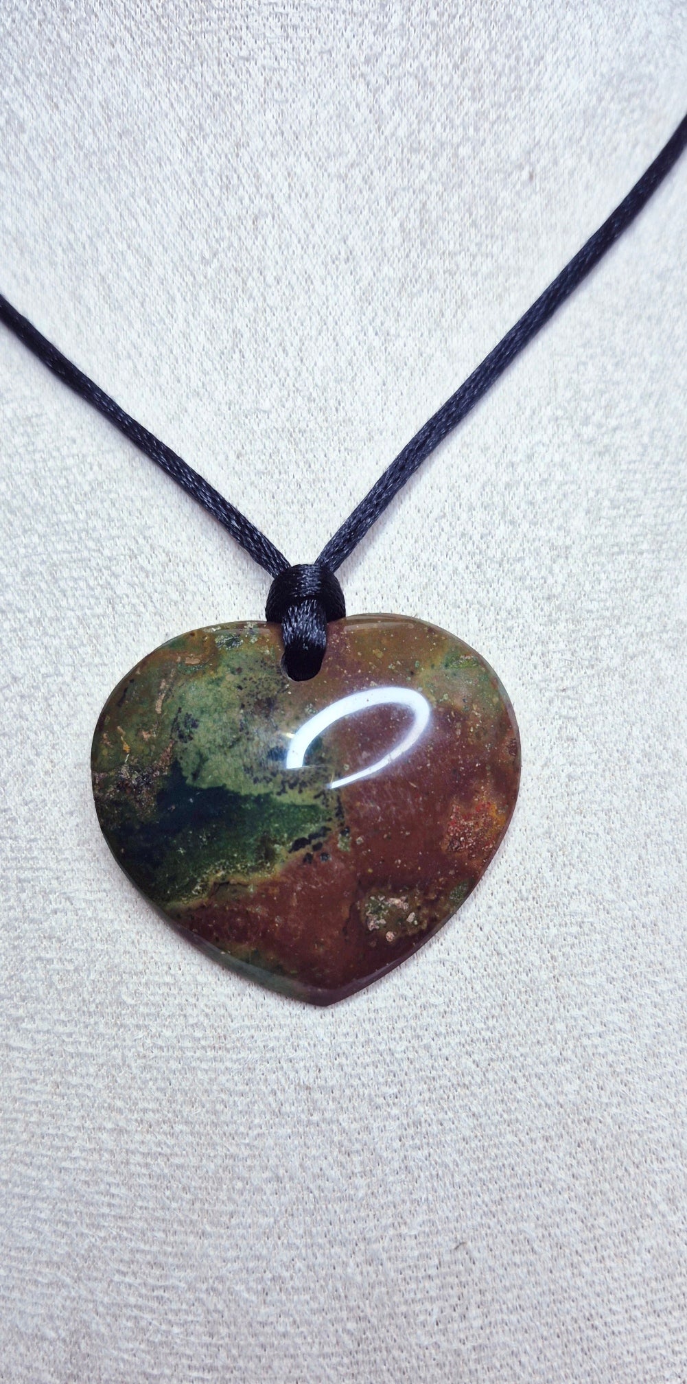 Ocean Jasper Heart Pendant #B