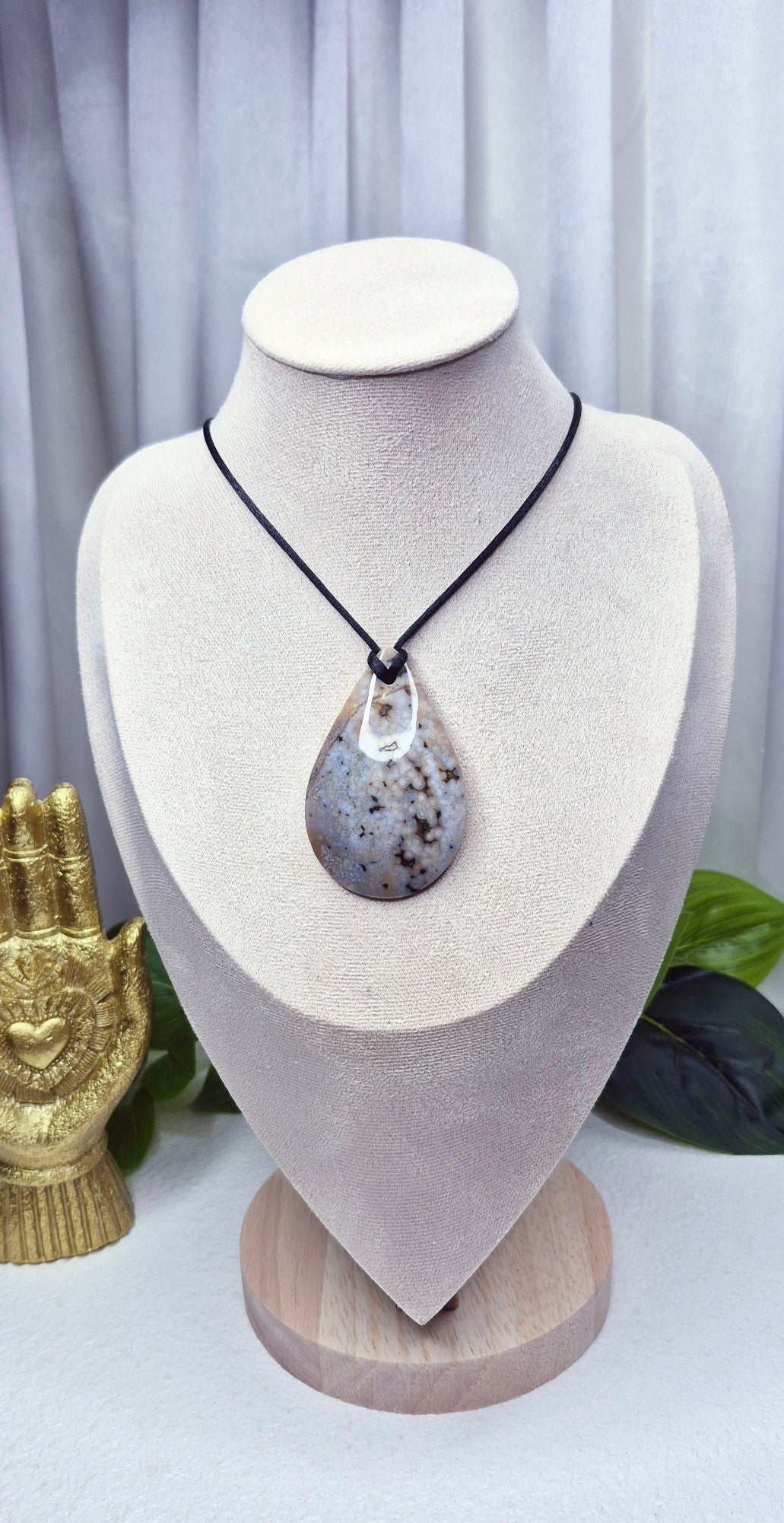 Ocean Jasper Teardrop Pendant #D