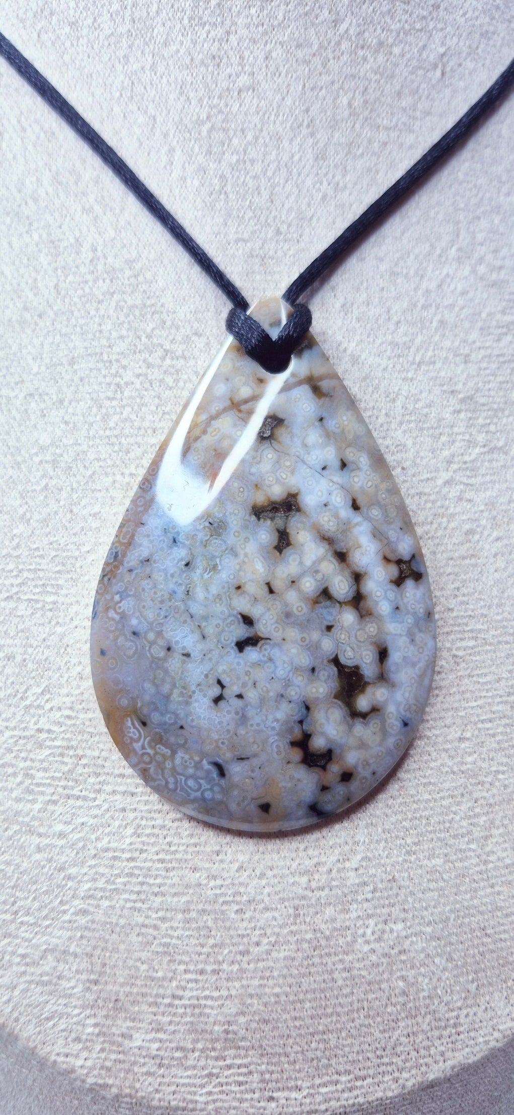 Ocean Jasper Teardrop Pendant #D
