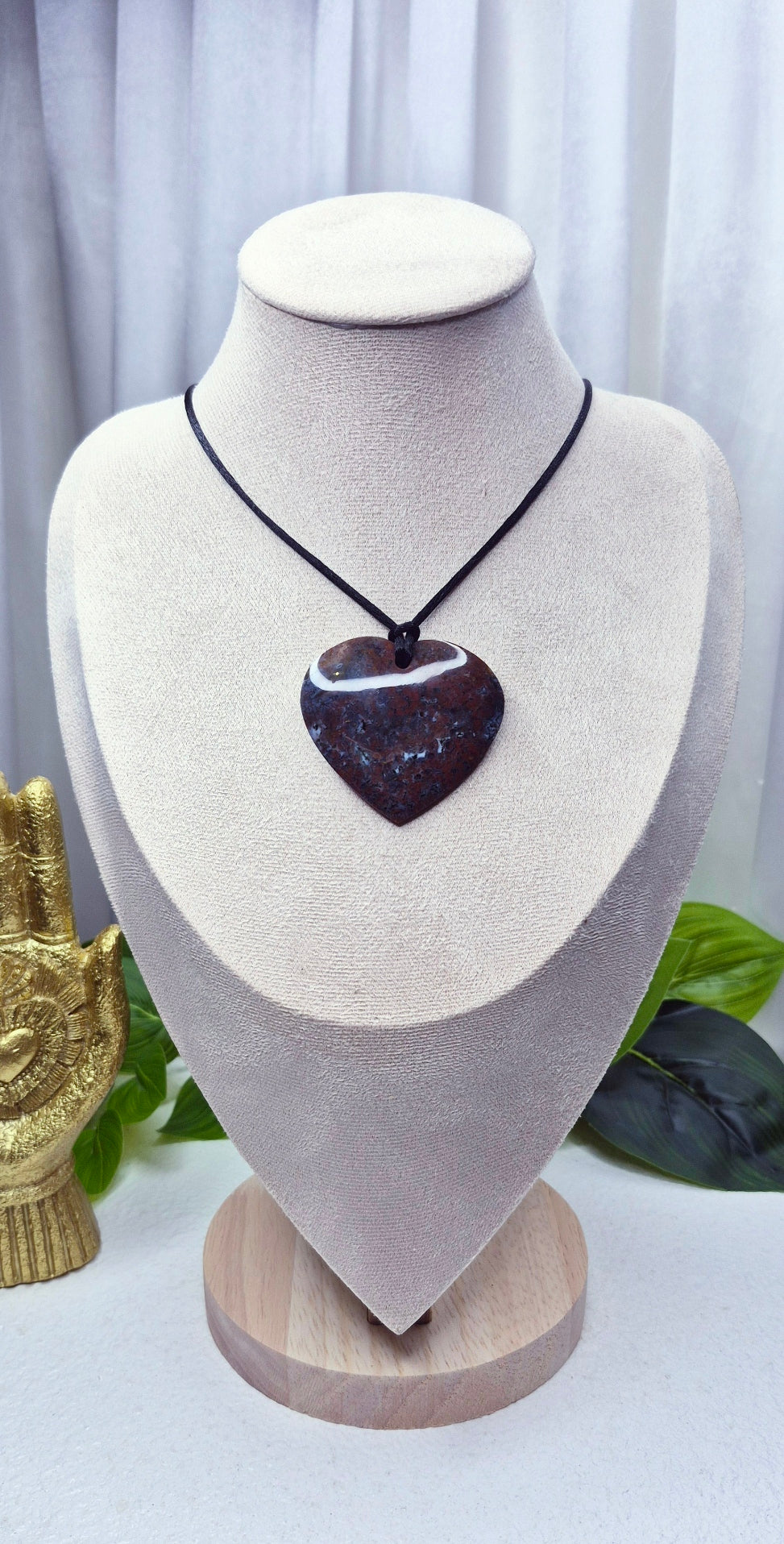 Ocean Jasper Heart Pendant #E