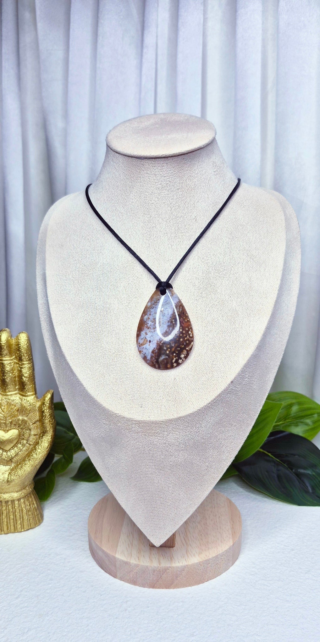 Ocean Jasper Teardrop Pendant #F