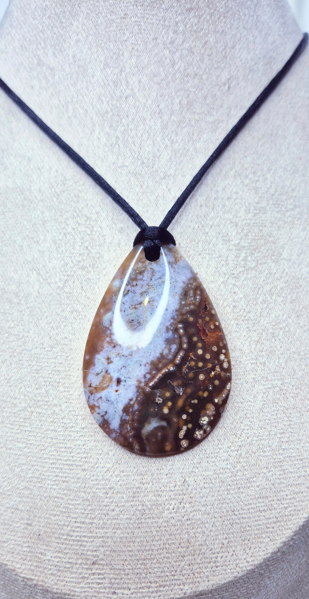 Ocean Jasper Teardrop Pendant #F