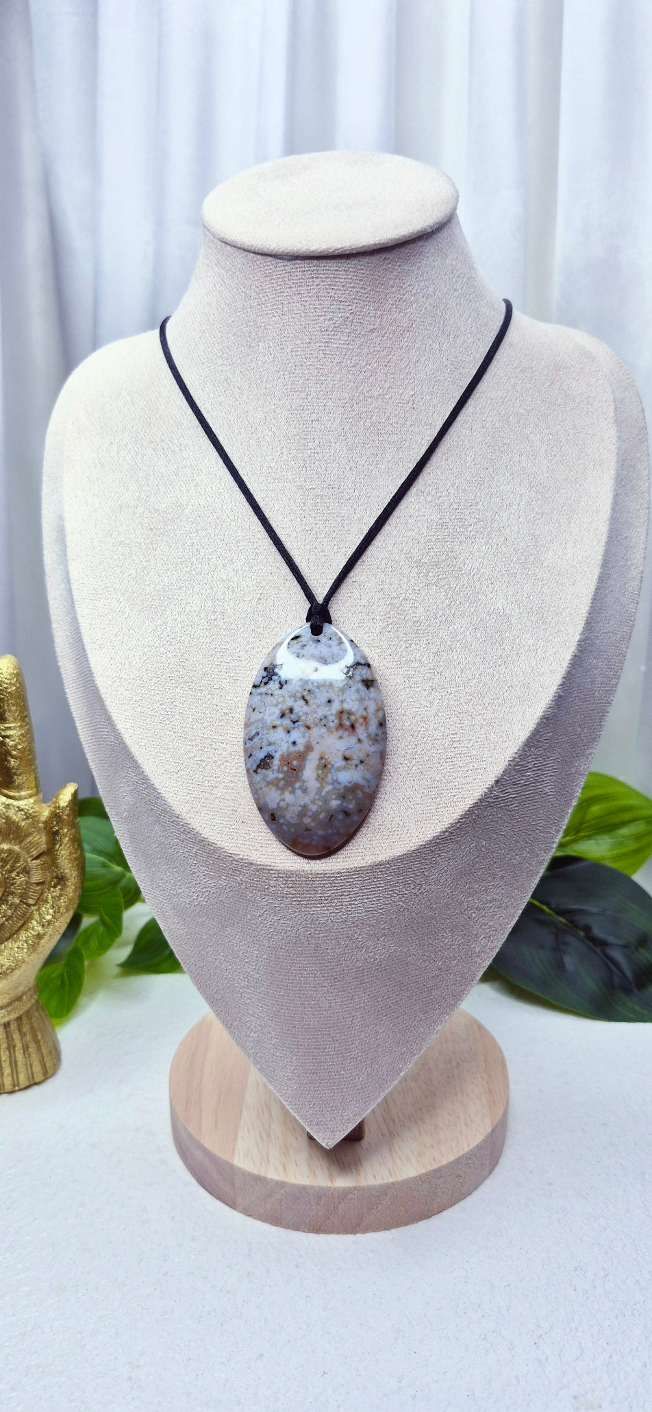 Ocean Jasper Oval Pendant #G